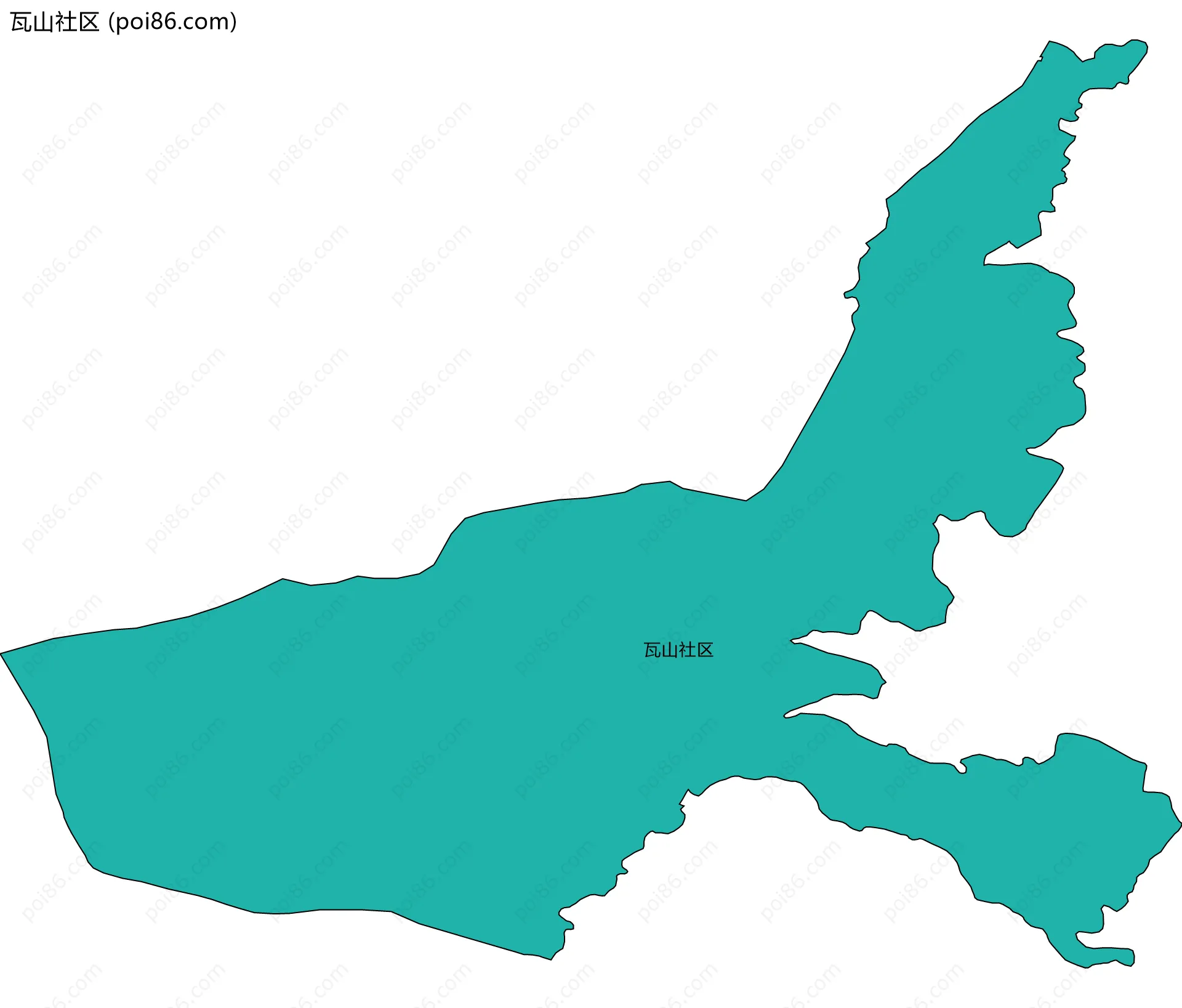 瓦山社区边界地图