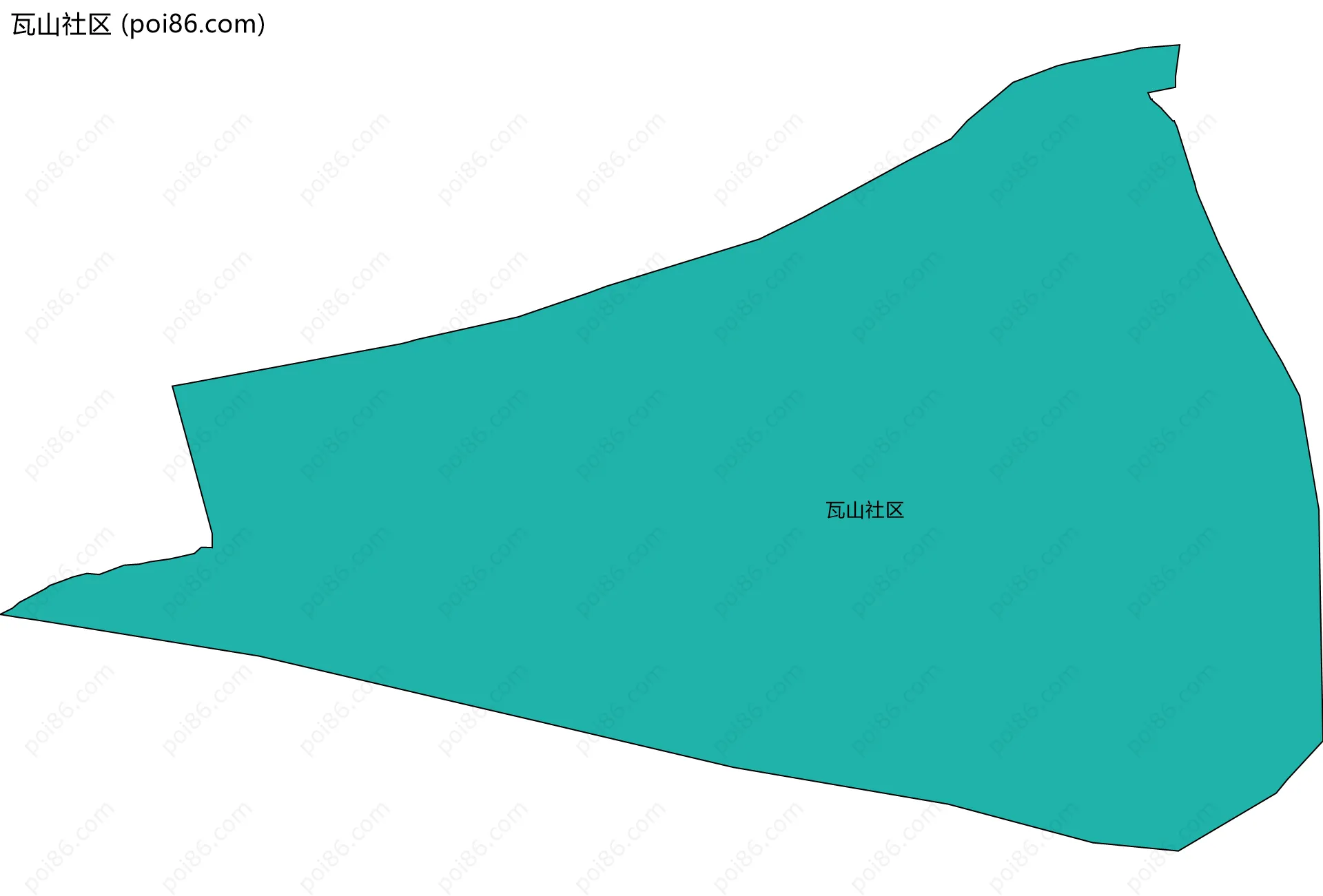 瓦山社区边界地图