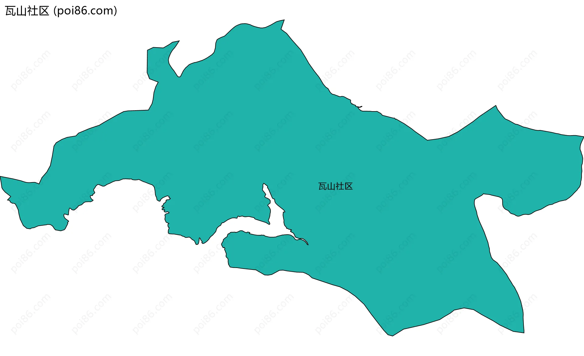 瓦山社区边界地图