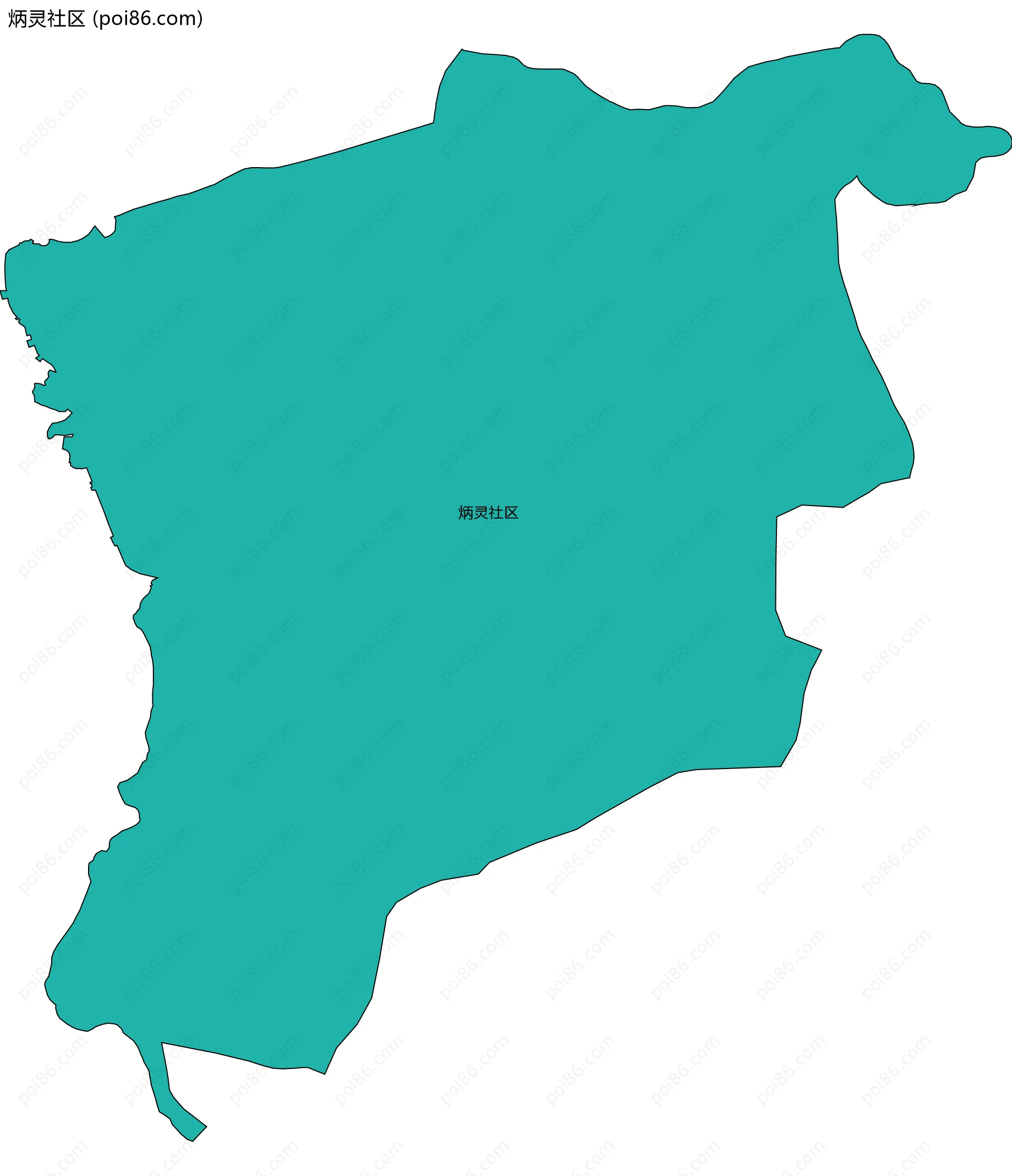 炳灵社区边界地图