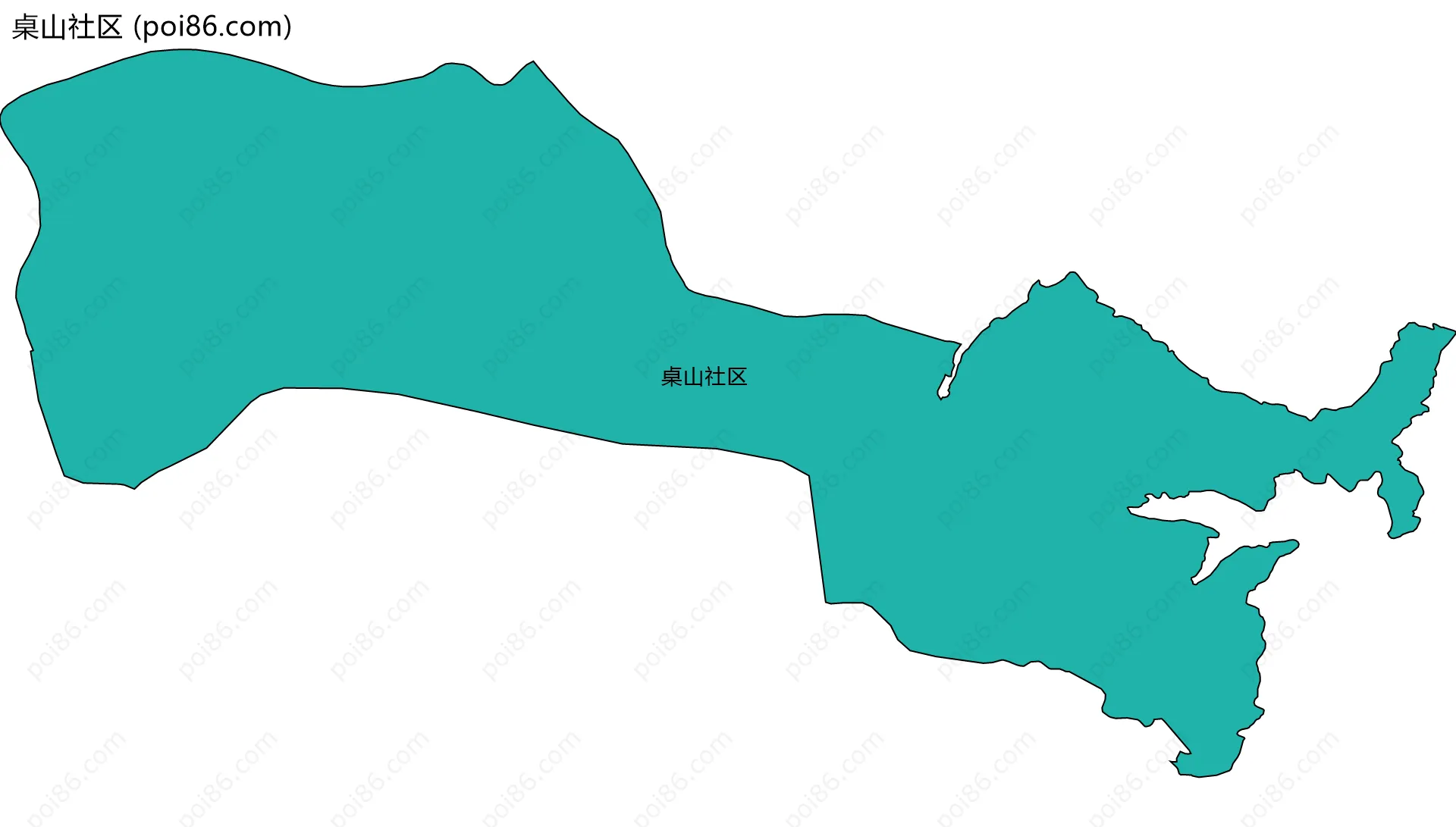 桌山社区边界地图