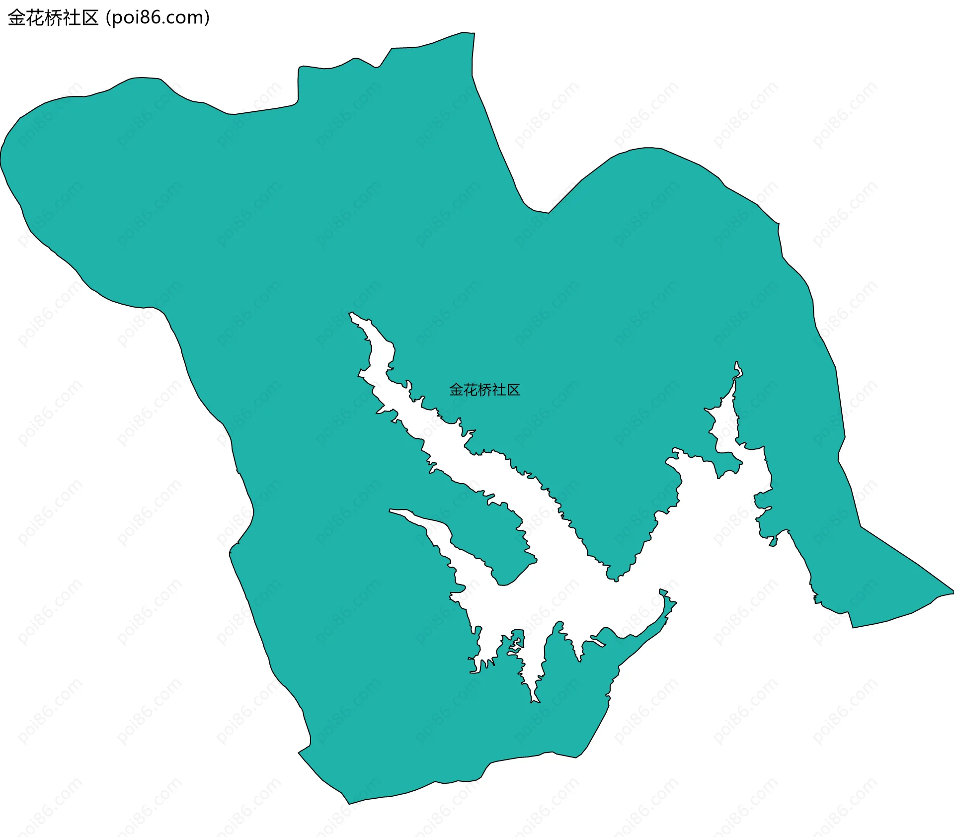 金花桥社区边界地图