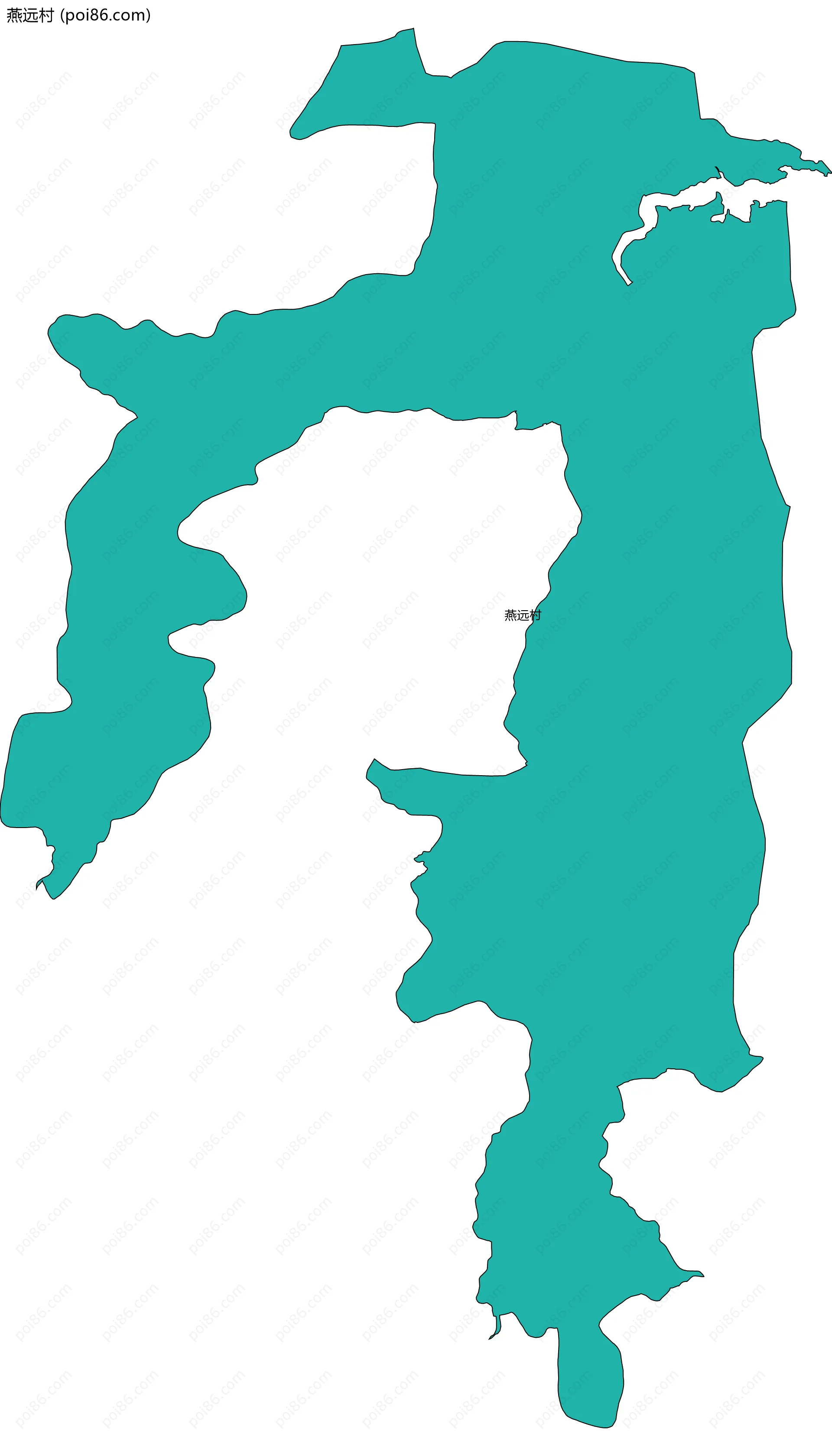 燕远村边界地图