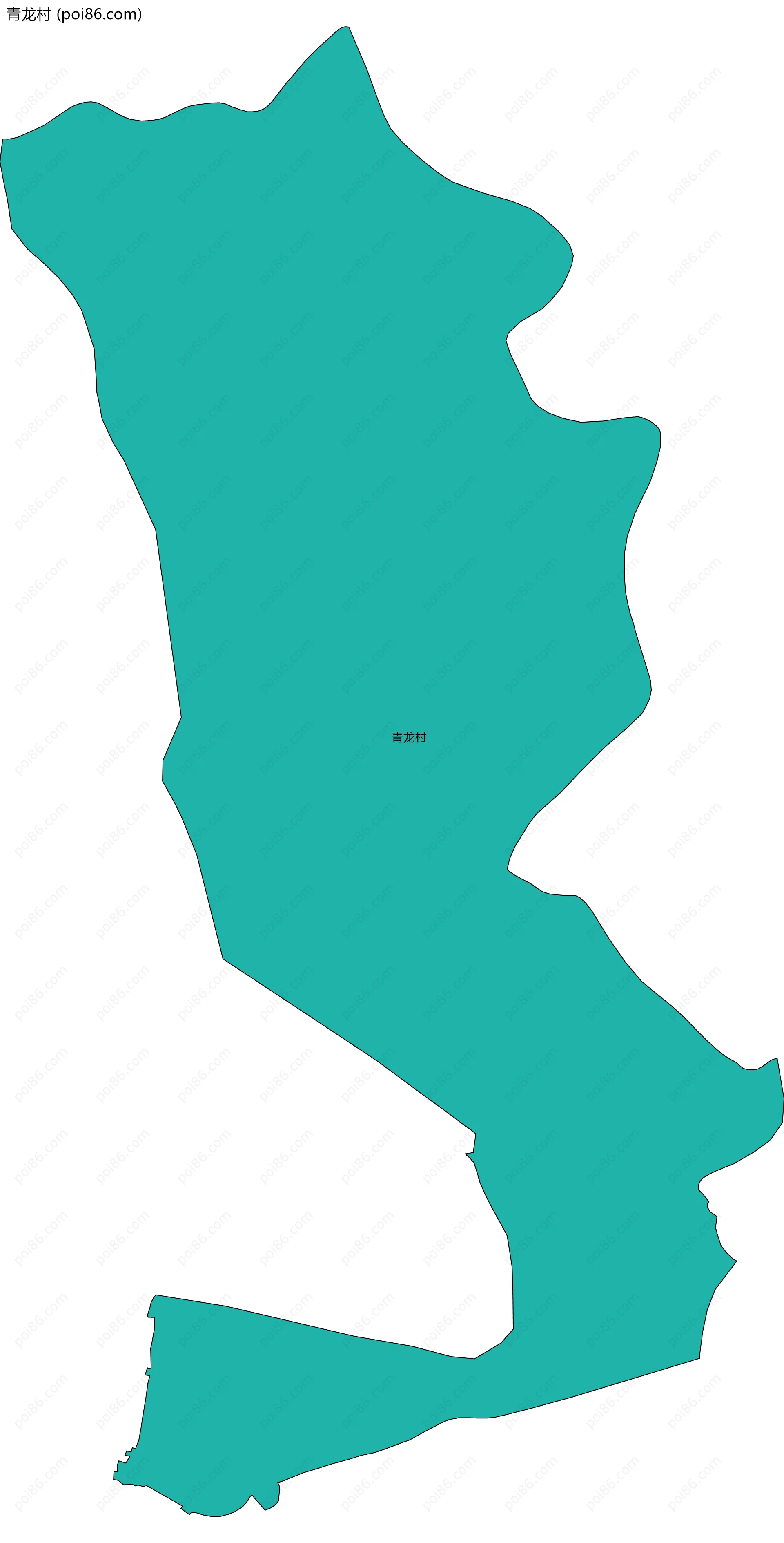 青龙村边界地图