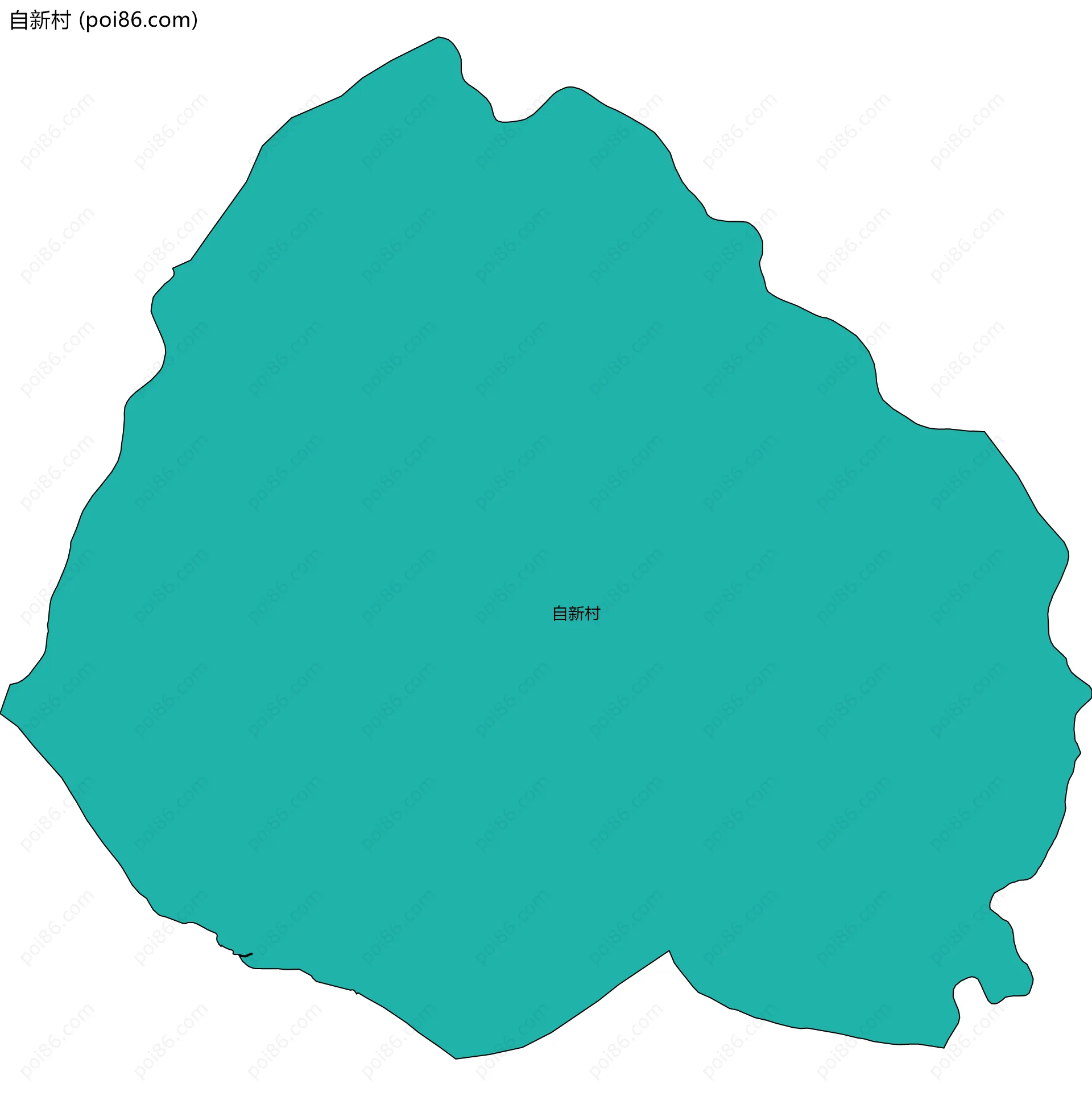 自新村边界地图