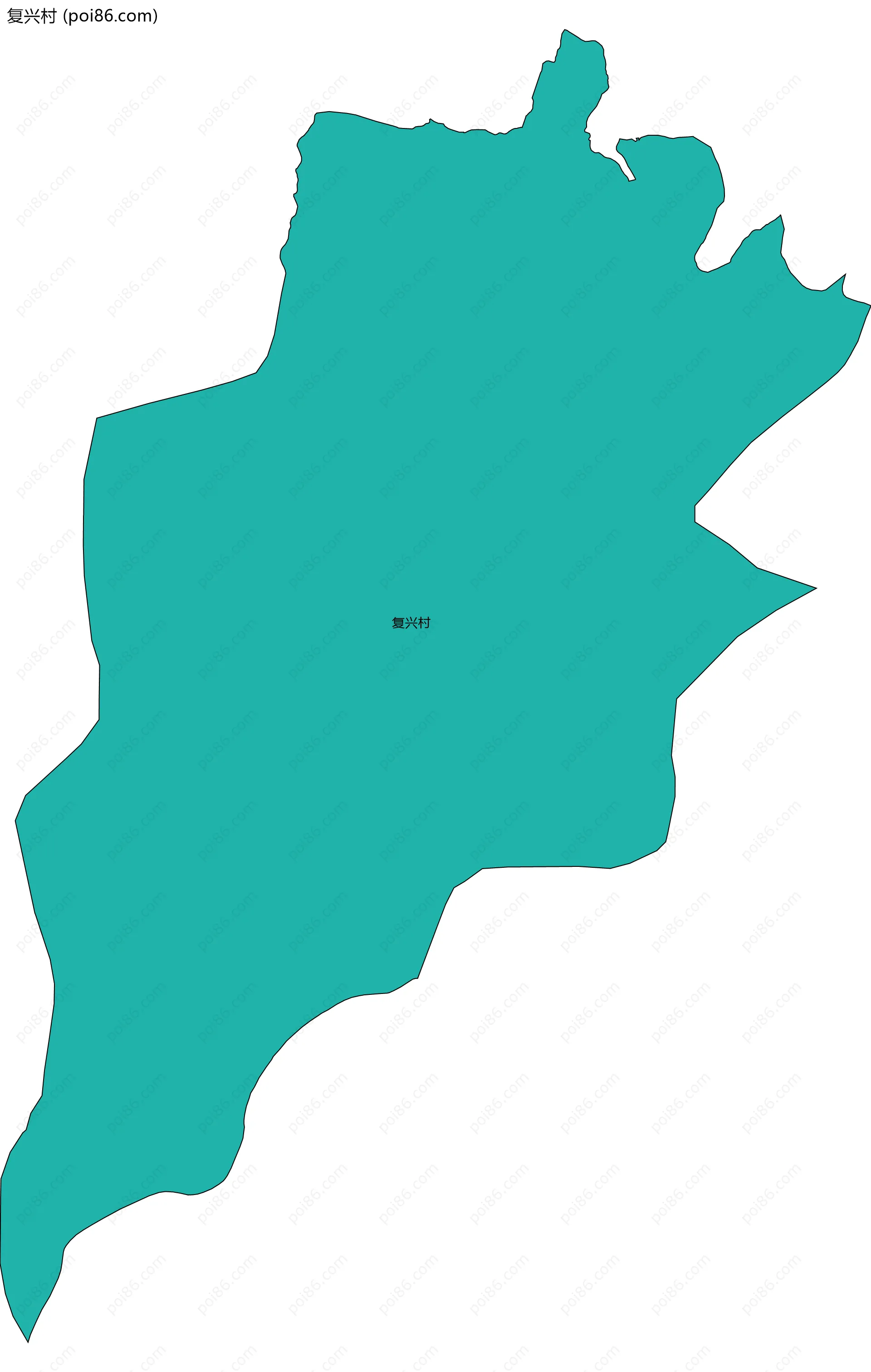 复兴村边界地图