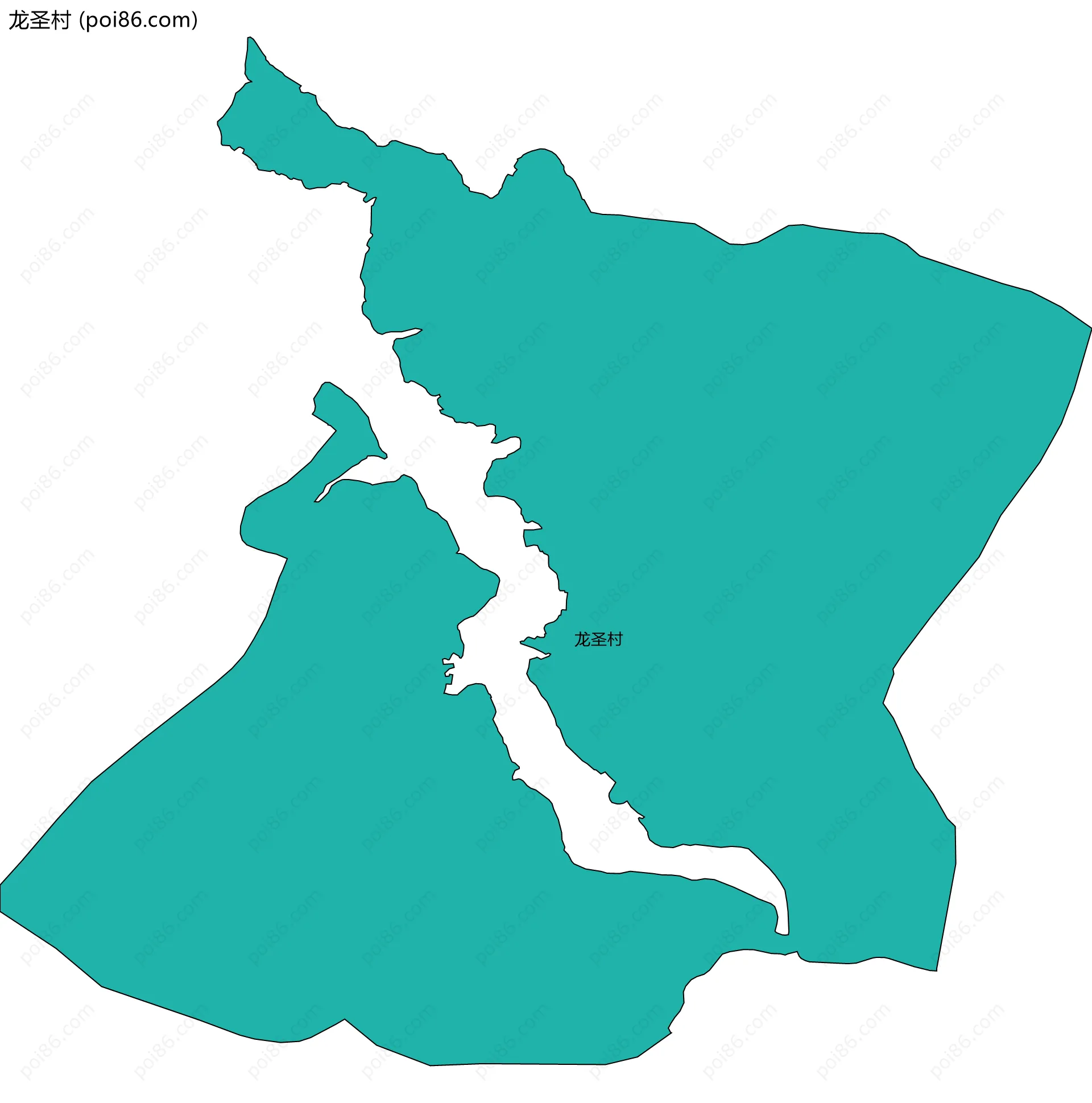 龙圣村边界地图