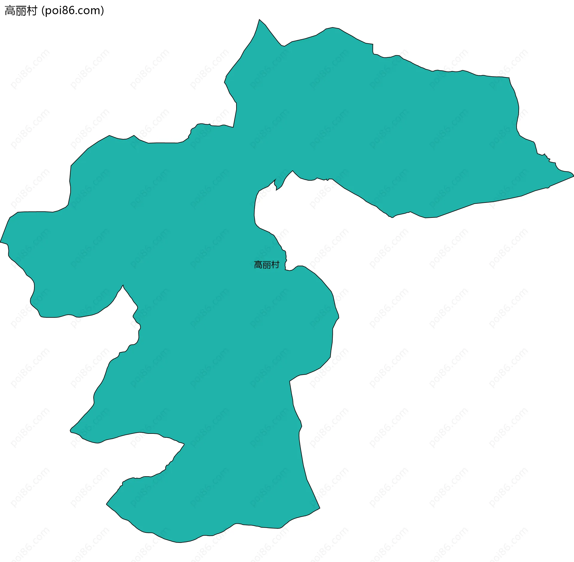 高丽村边界地图