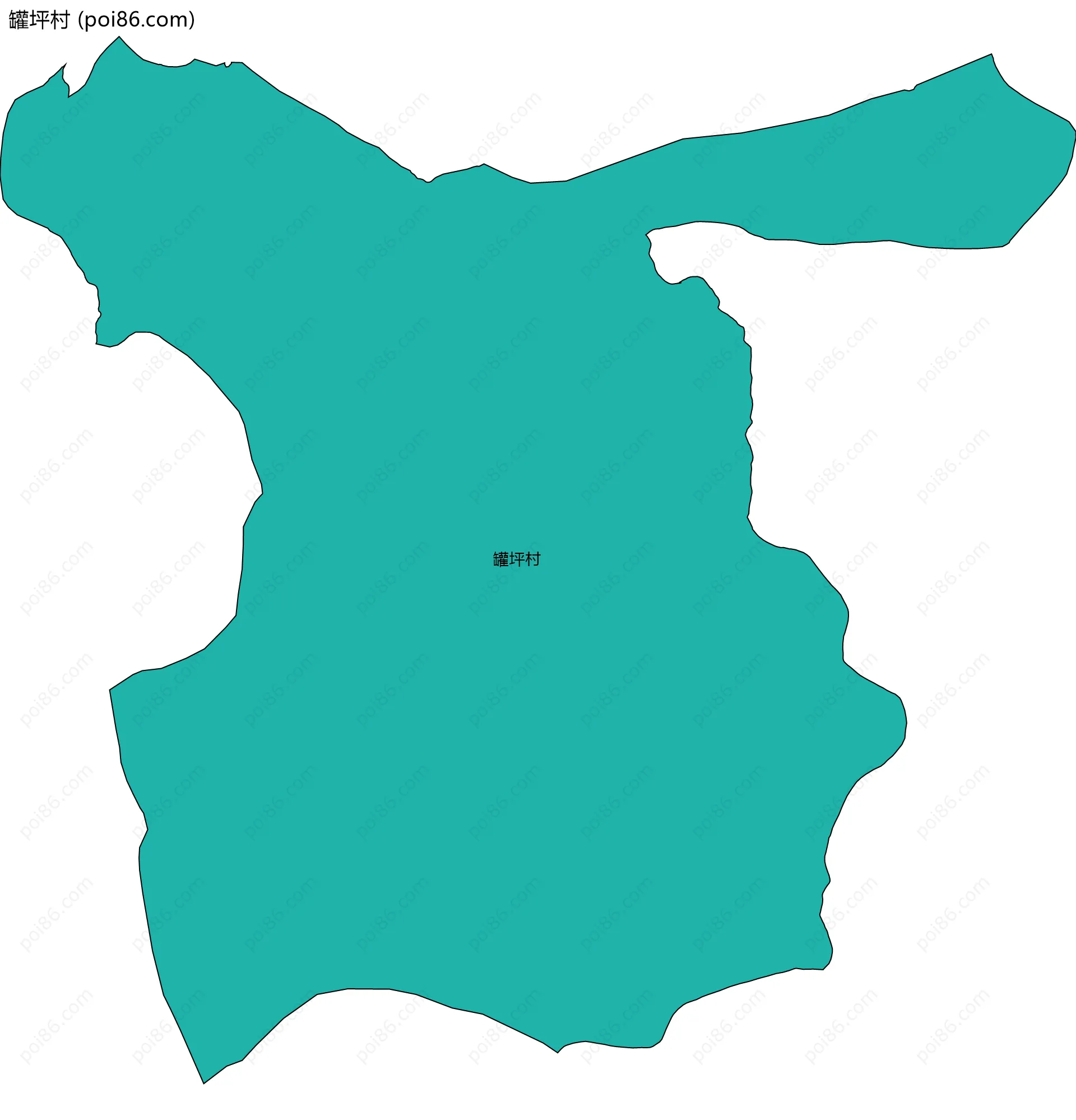 罐坪村边界地图