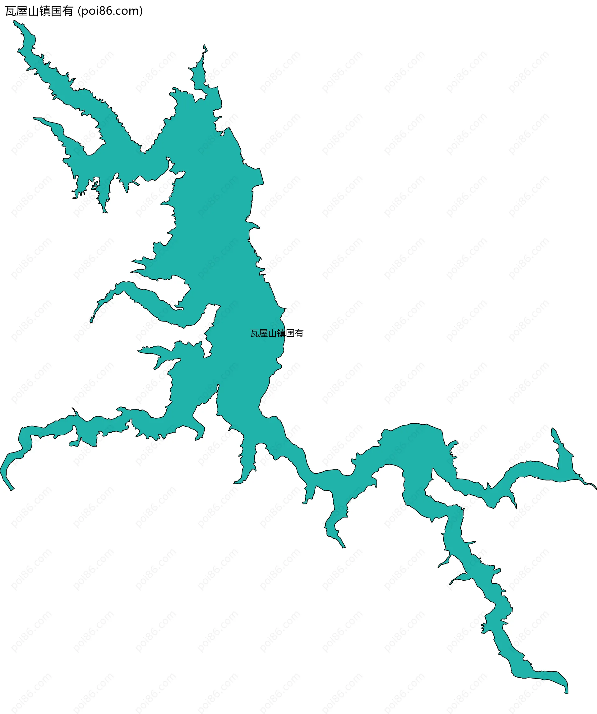 瓦屋山镇国有边界地图