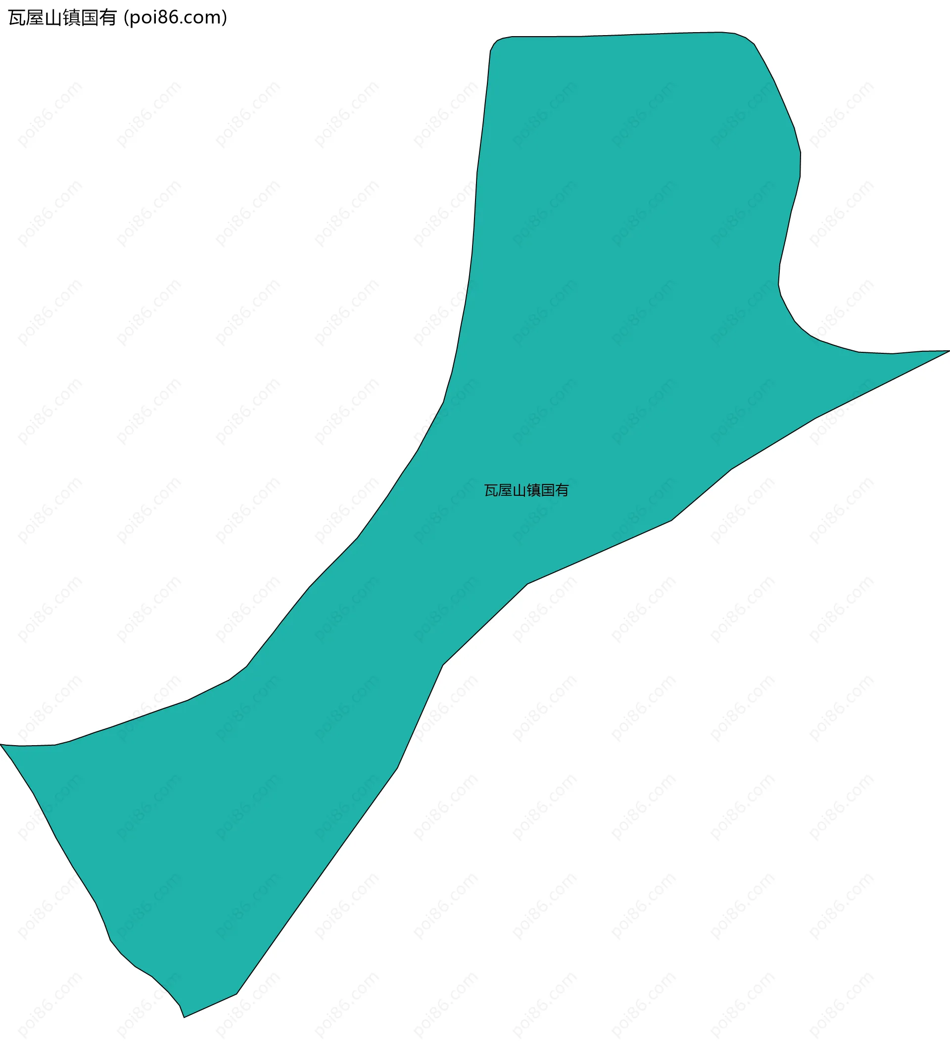 瓦屋山镇国有边界地图