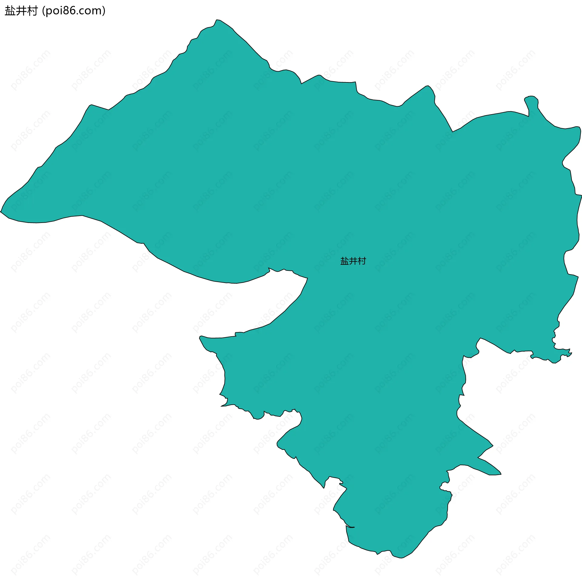盐井村边界地图
