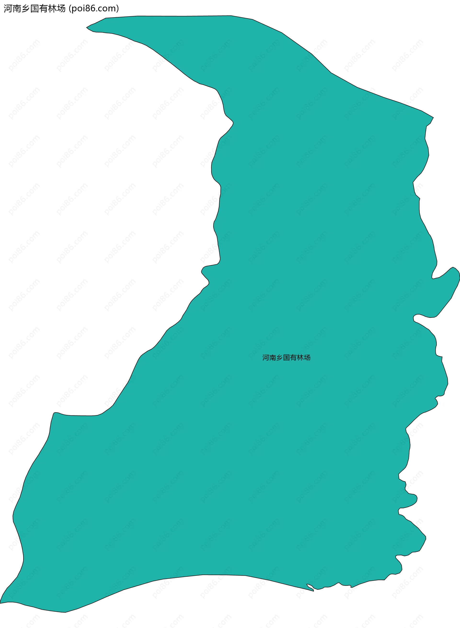河南乡国有林场边界地图