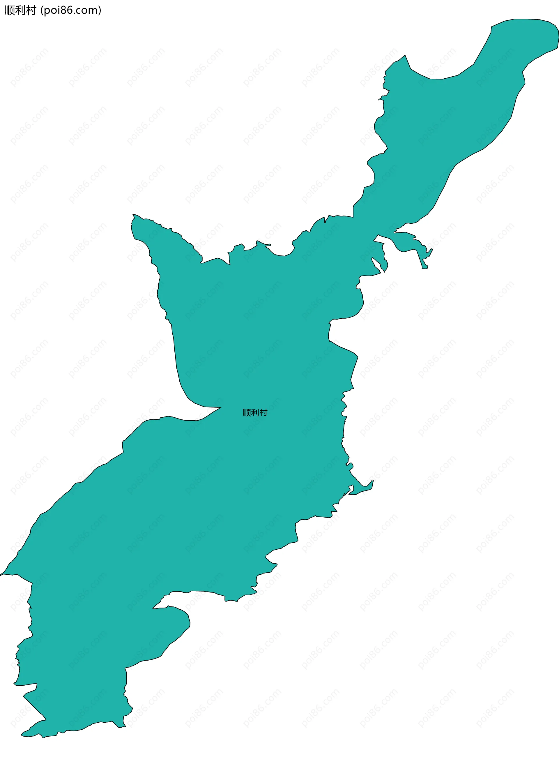顺利村边界地图