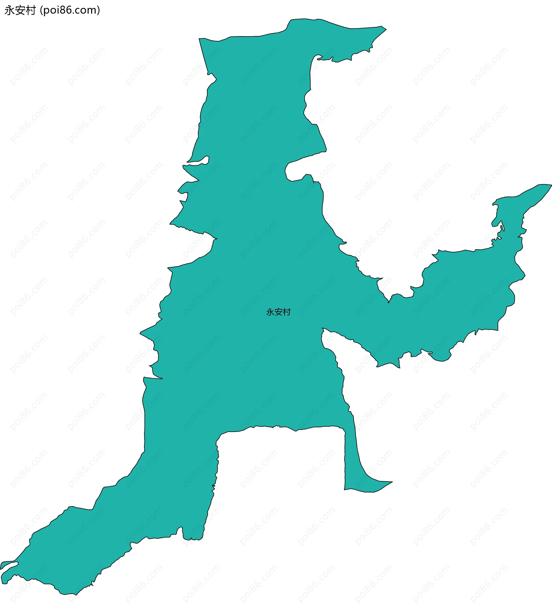 永安村边界地图