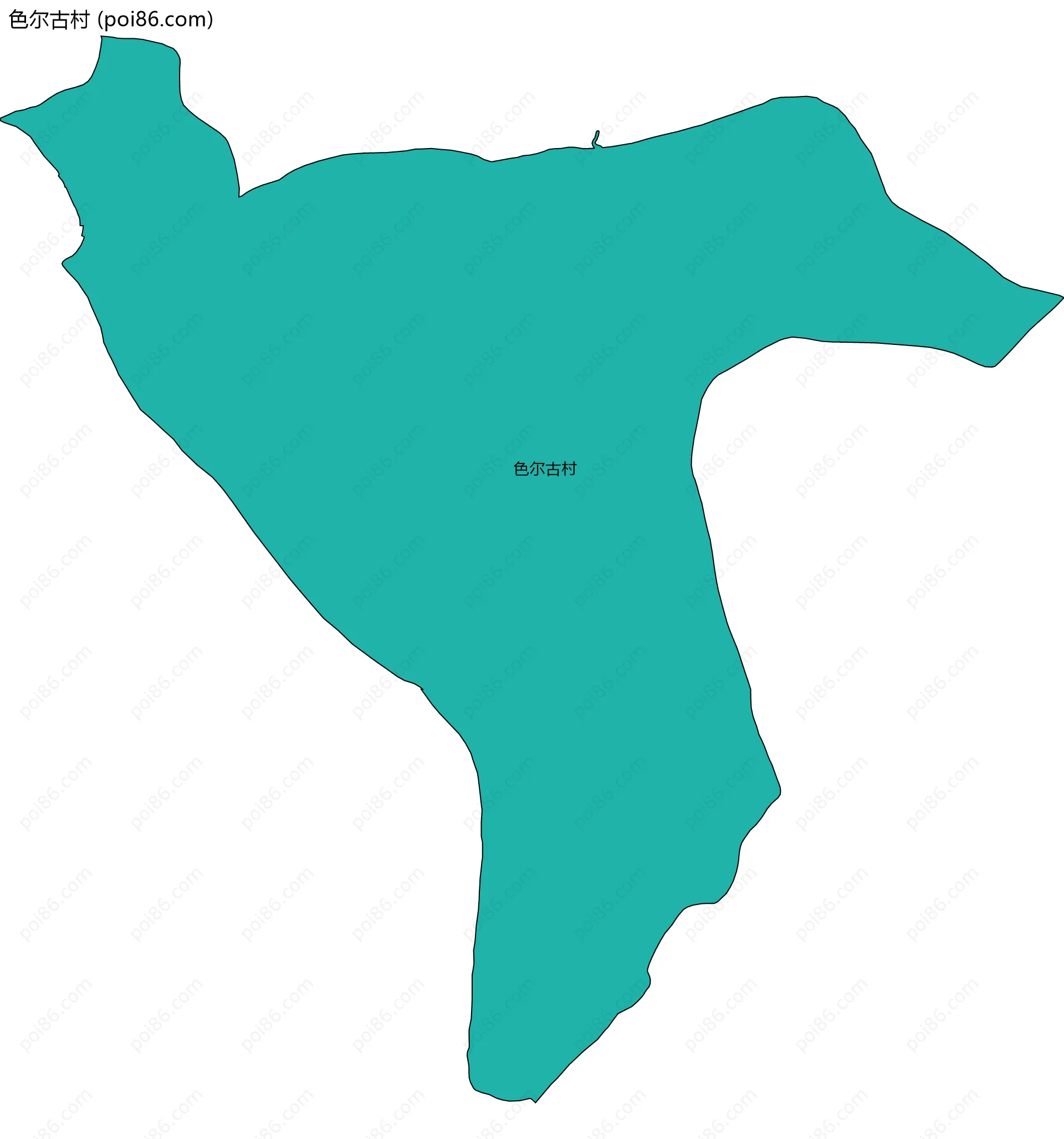 色尔古村边界地图