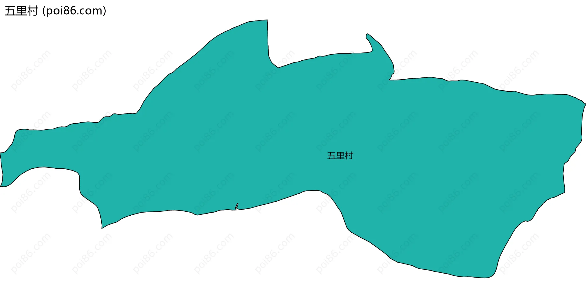 五里村边界地图