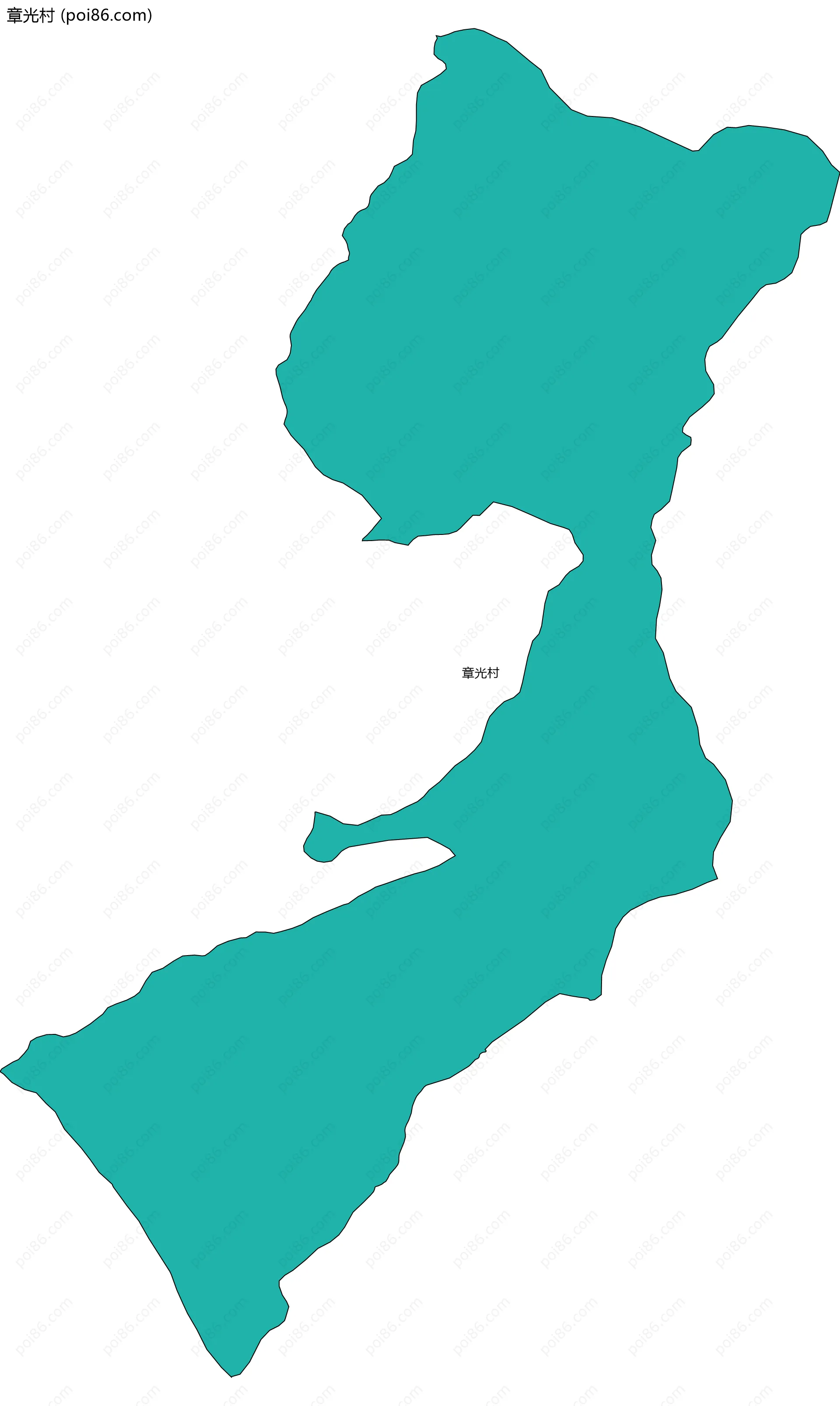 章光村边界地图