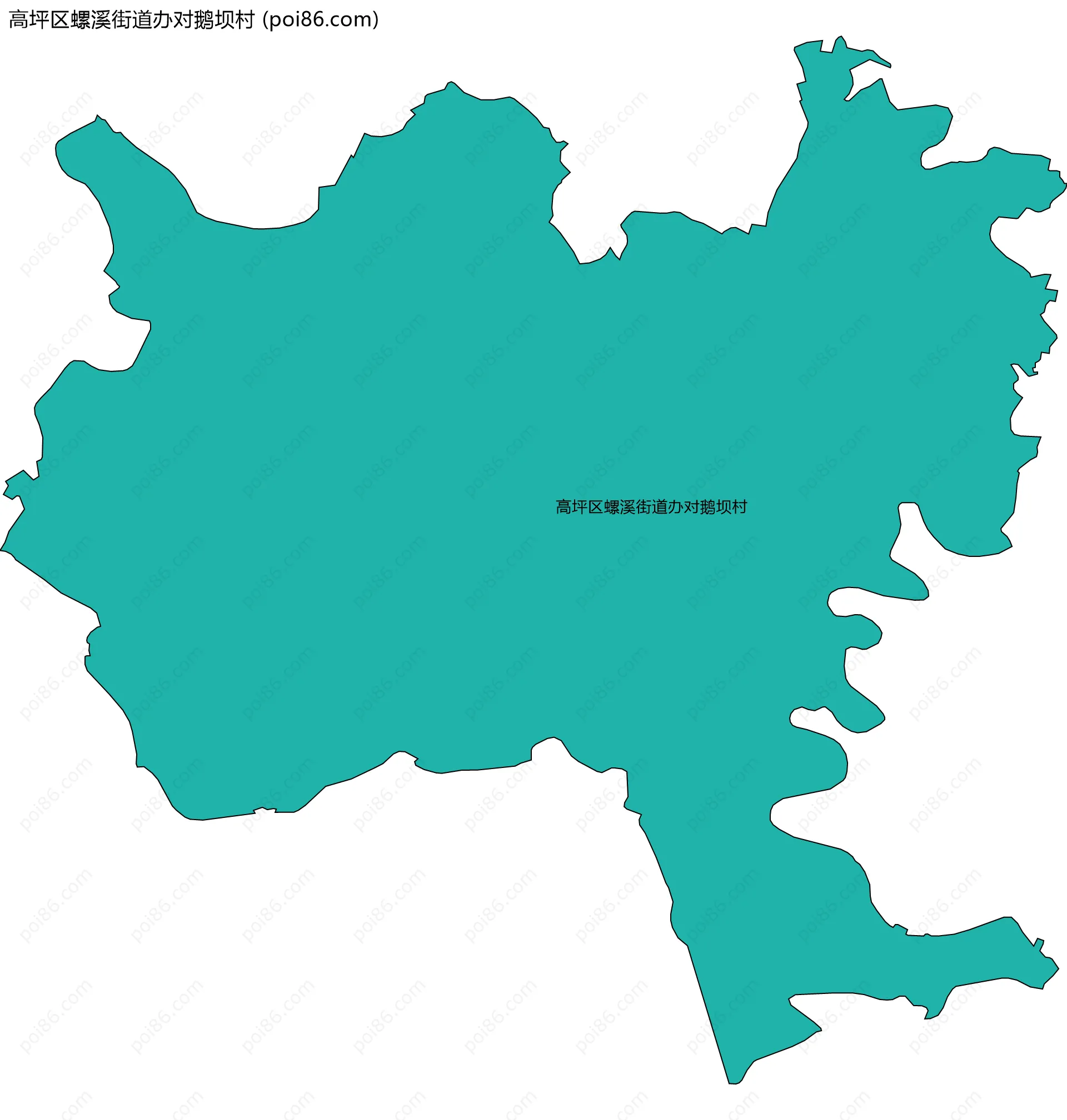 高坪区螺溪街道办对鹅坝村边界地图