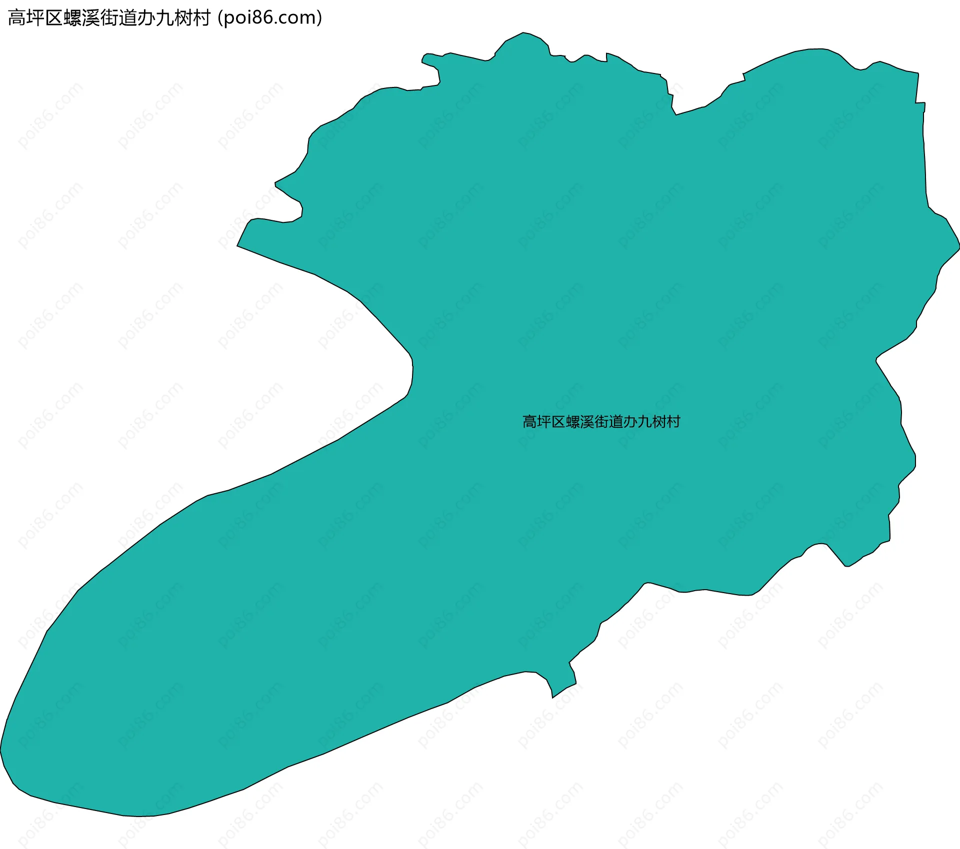 高坪区螺溪街道办九树村边界地图