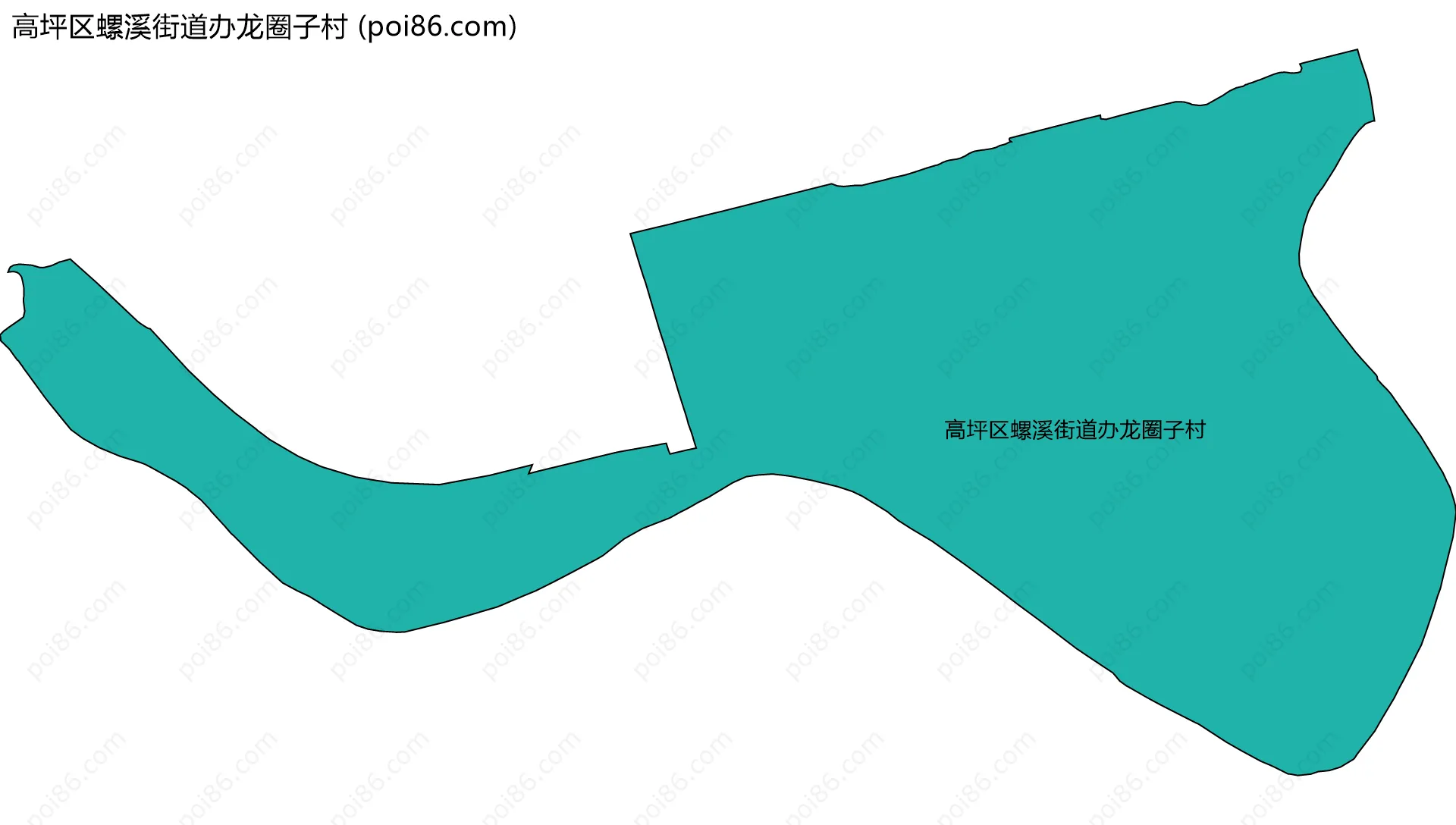 高坪区螺溪街道办龙圈子村边界地图