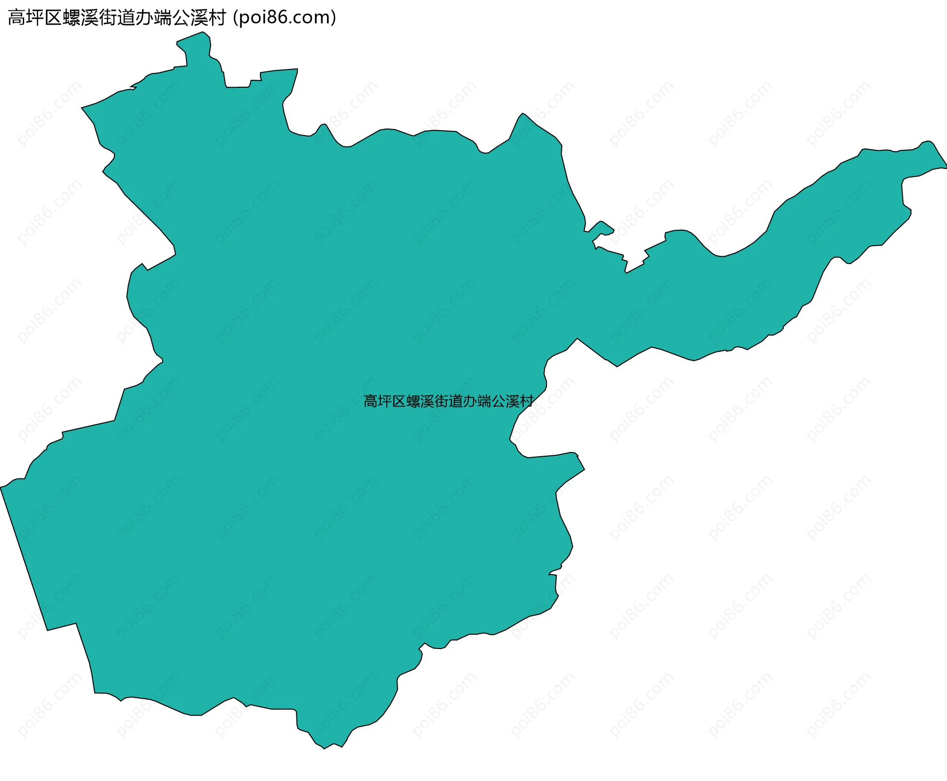 高坪区螺溪街道办端公溪村边界地图