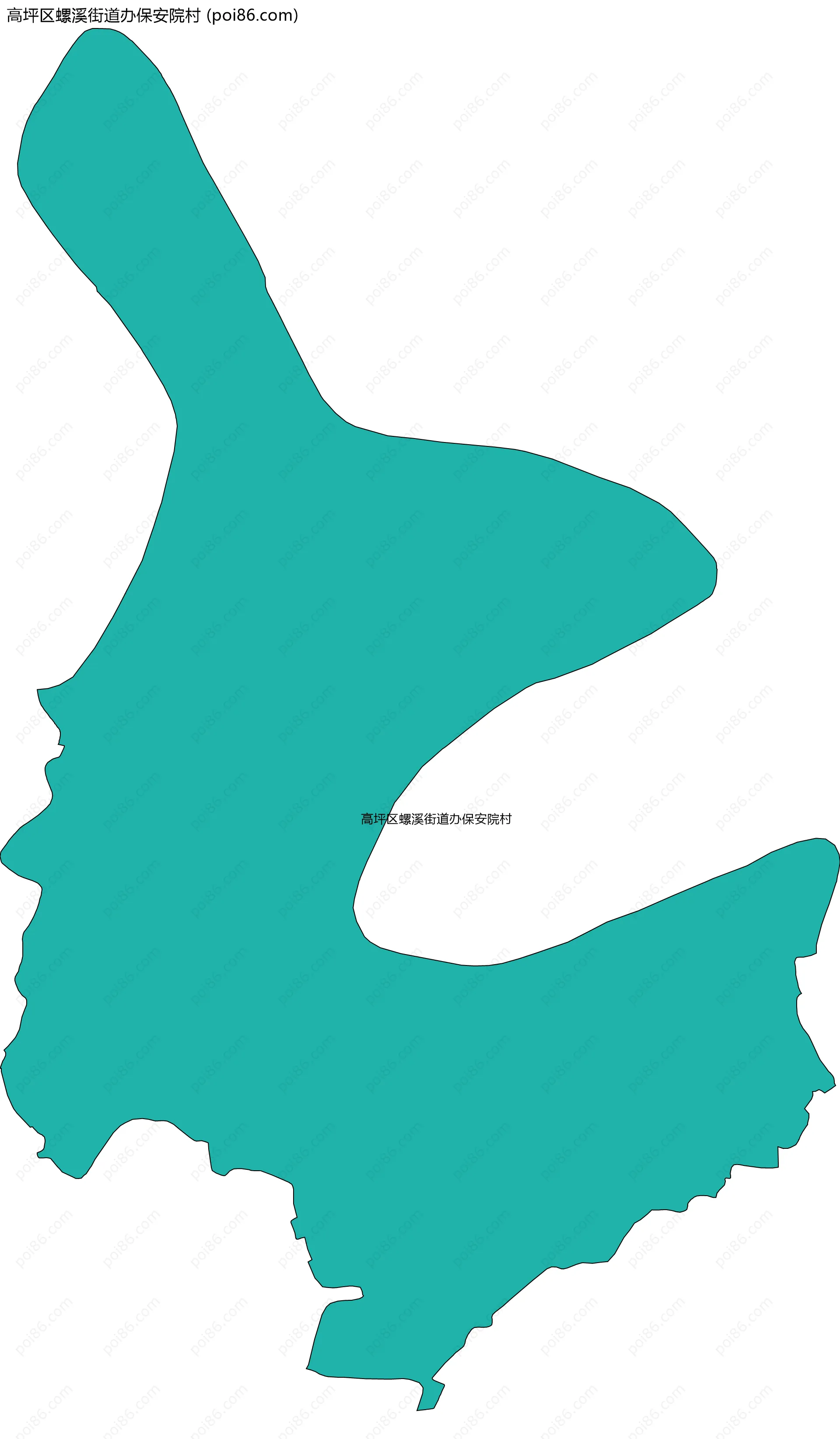 高坪区螺溪街道办保安院村边界地图