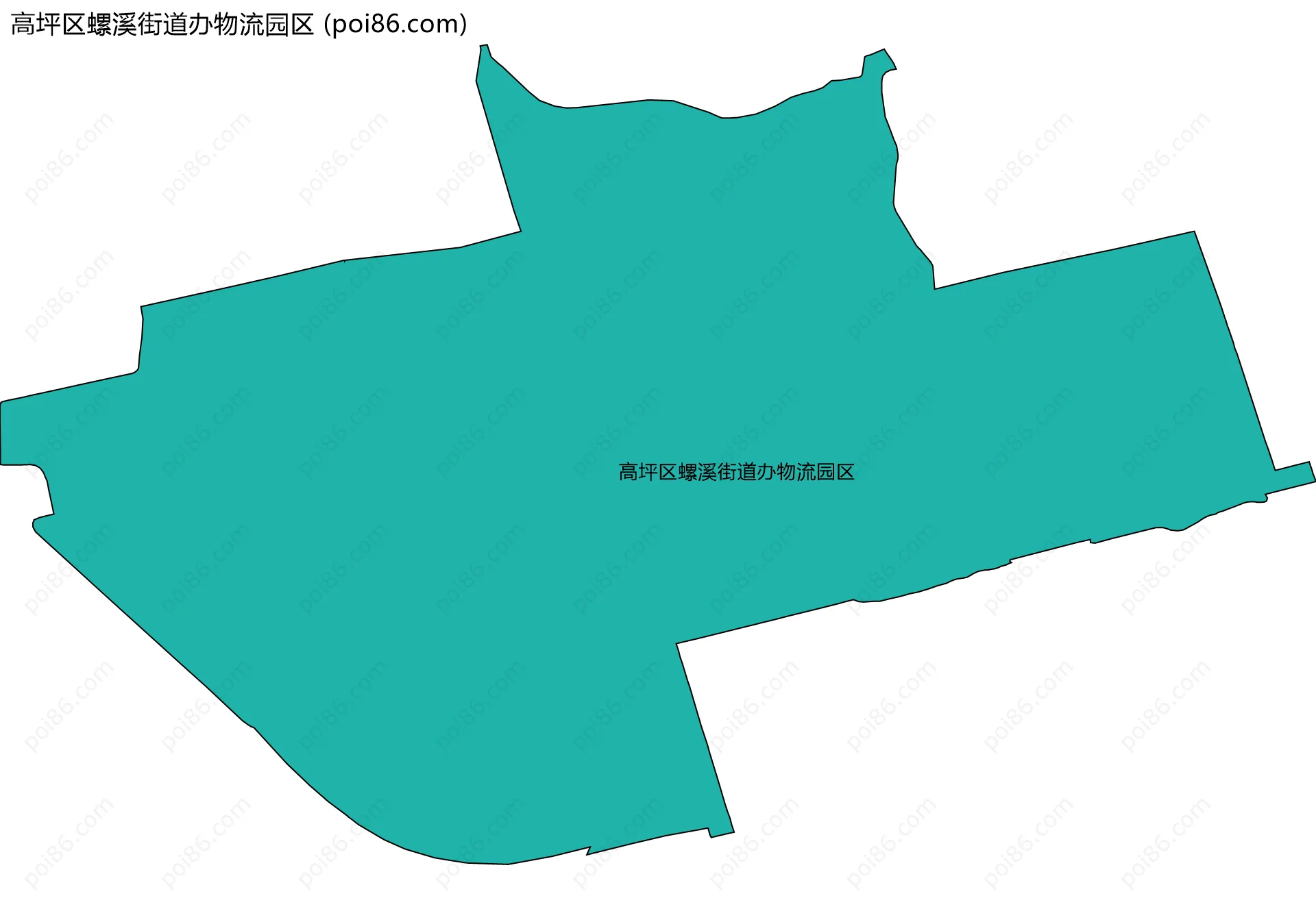 高坪区螺溪街道办物流园区边界地图