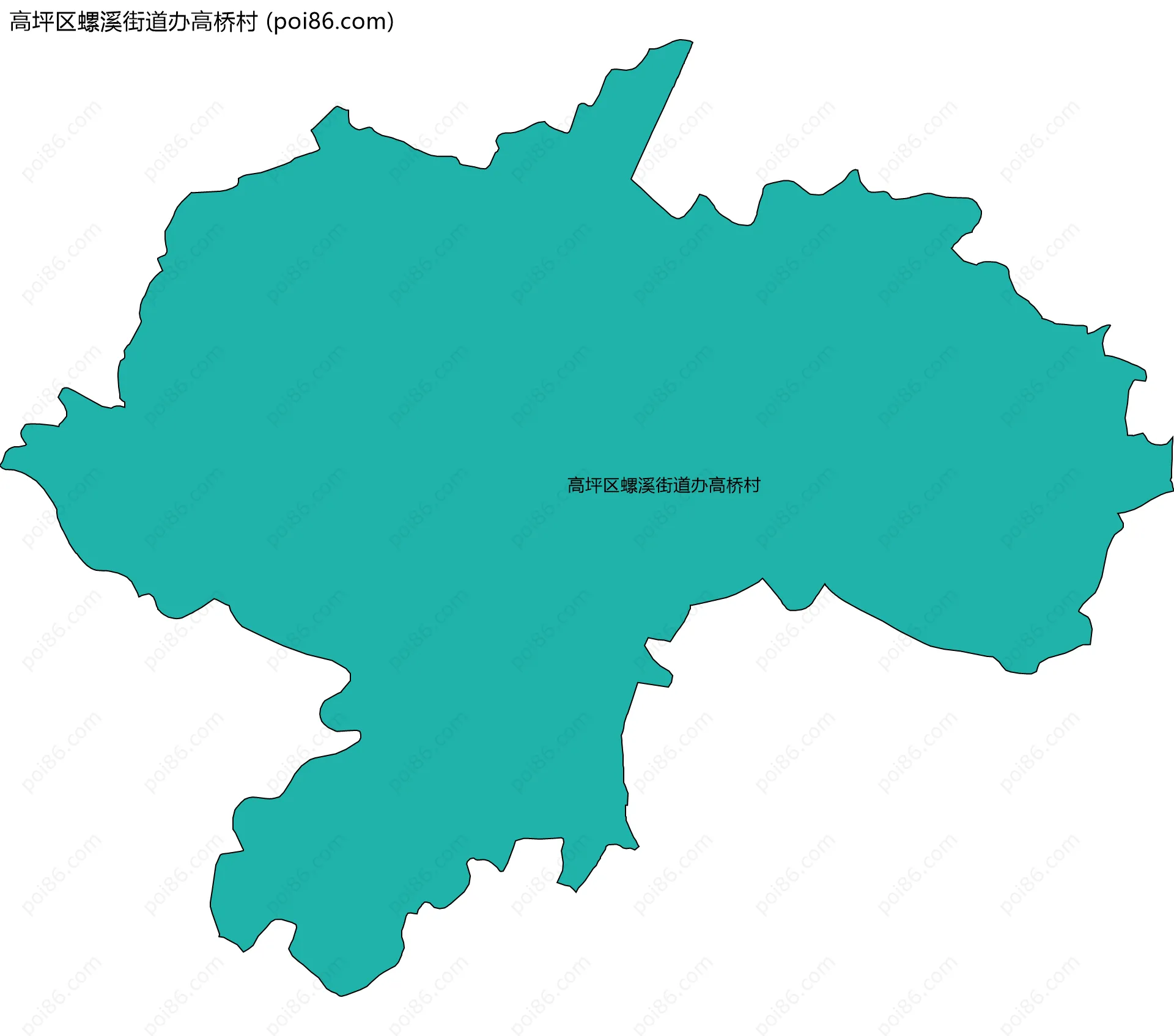 高坪区螺溪街道办高桥村边界地图