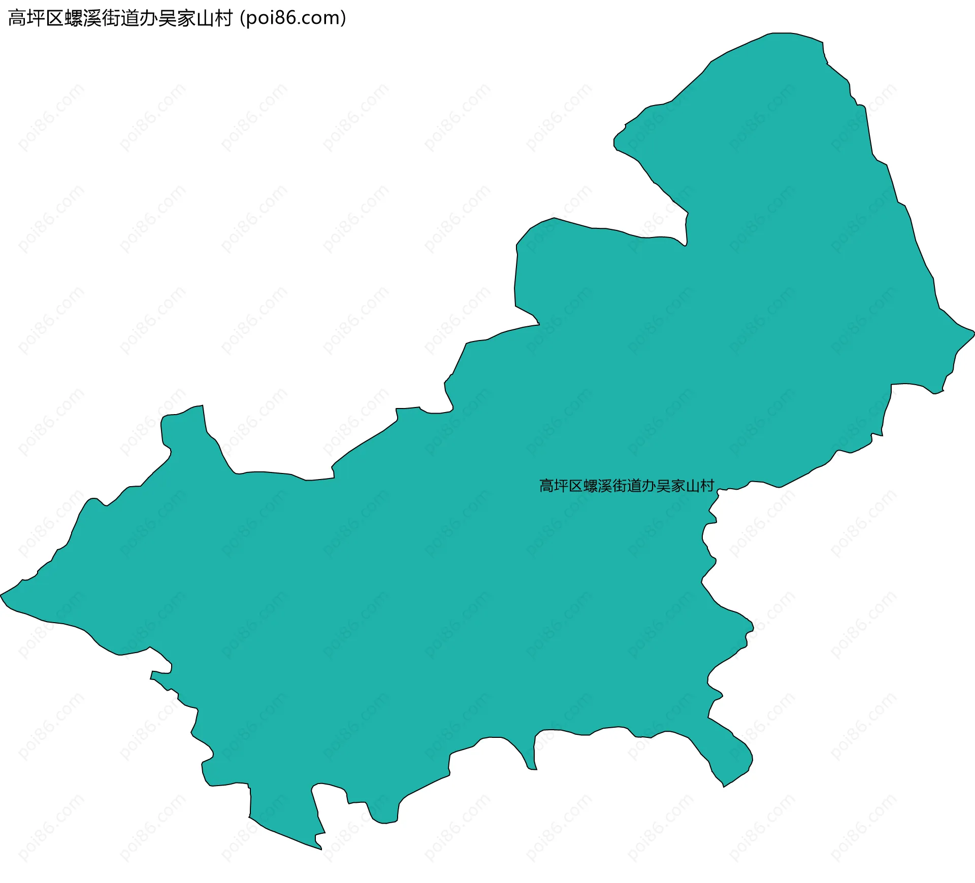 高坪区螺溪街道办吴家山村边界地图