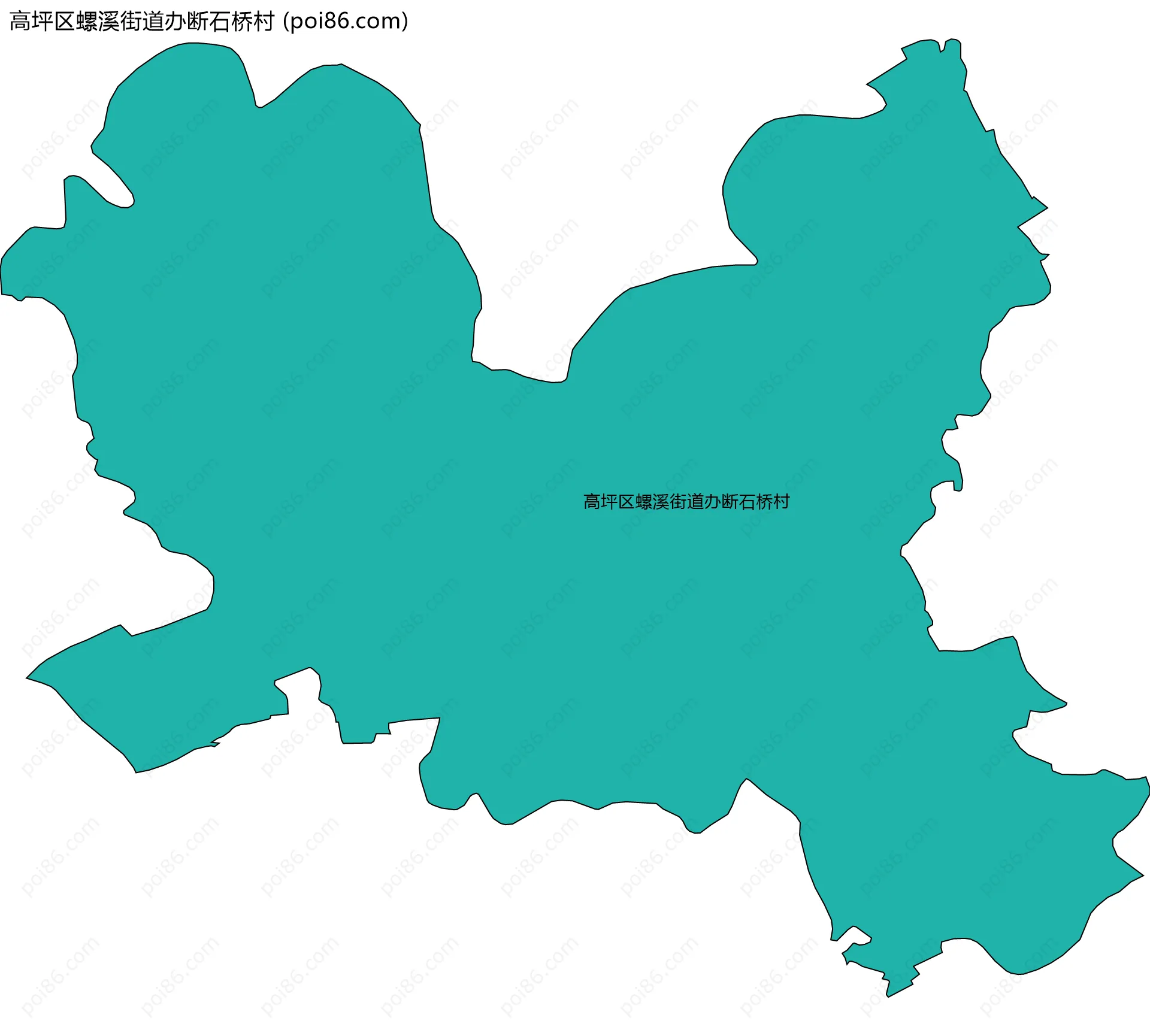 高坪区螺溪街道办断石桥村边界地图