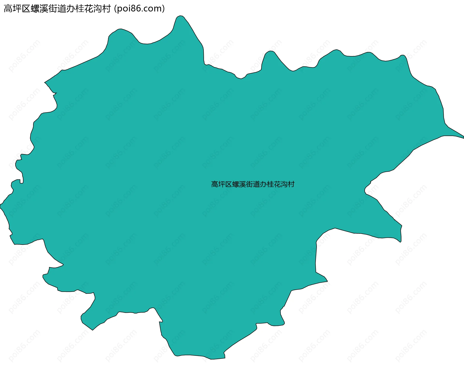 高坪区螺溪街道办桂花沟村边界地图