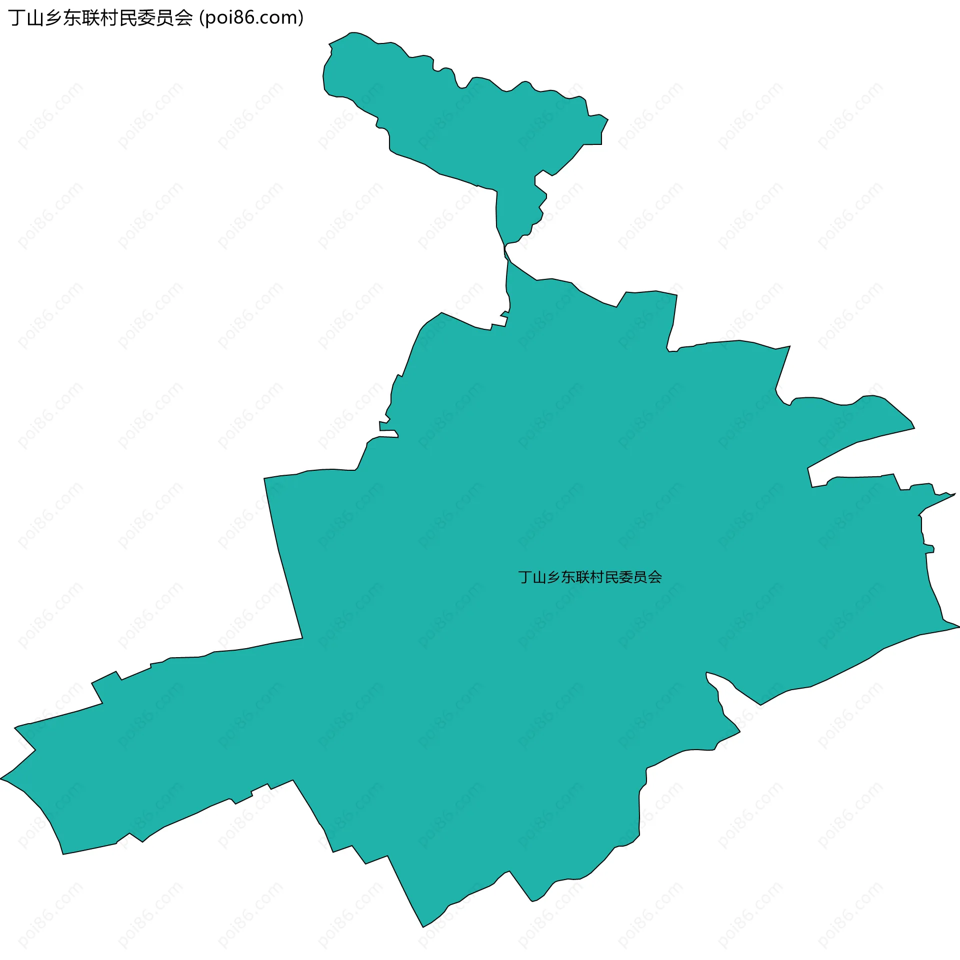 丁山乡东联村民委员会边界地图