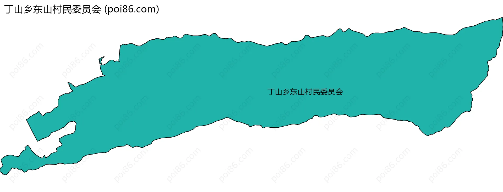 丁山乡东山村民委员会边界地图