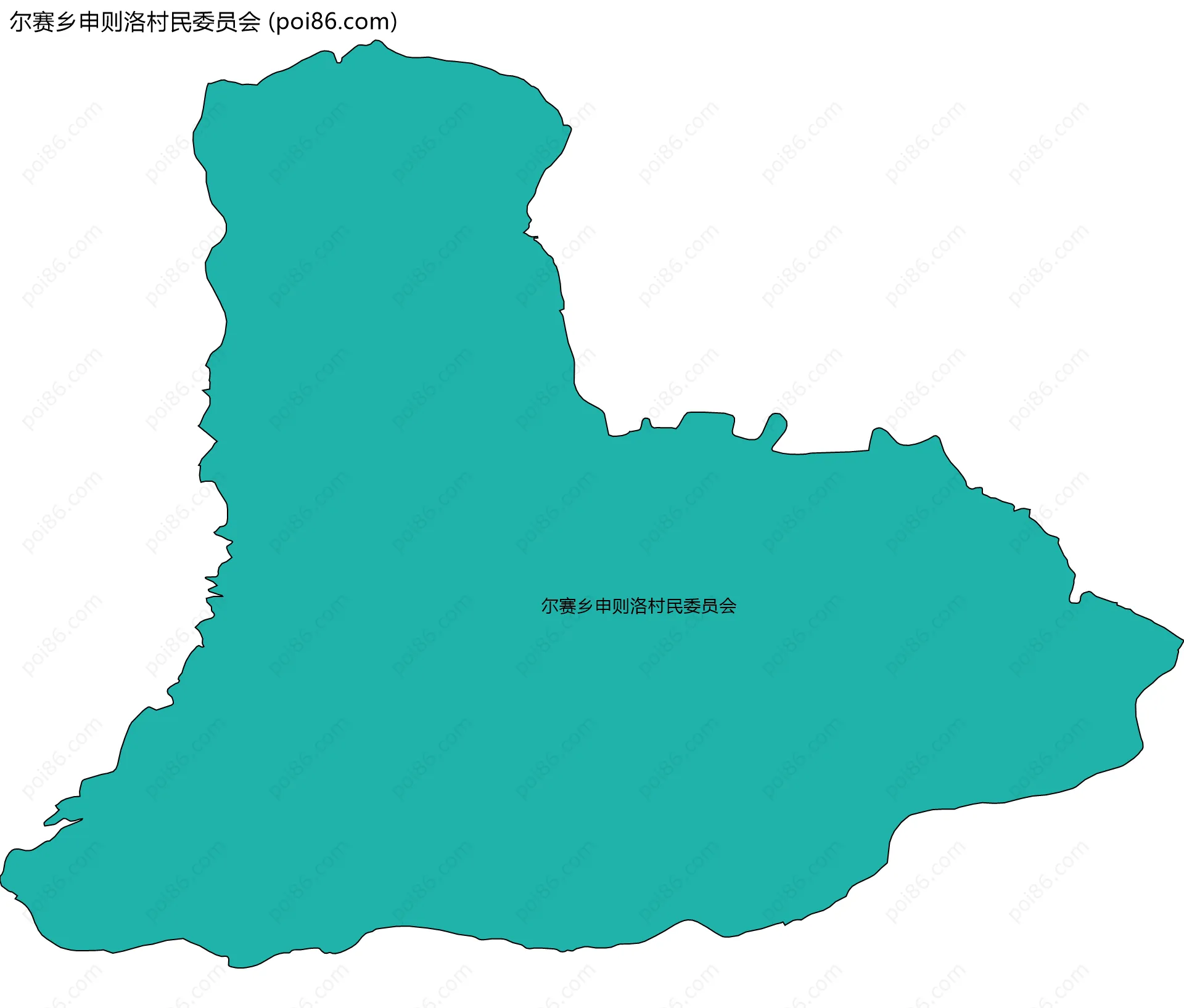 尔赛乡申则洛村民委员会边界地图