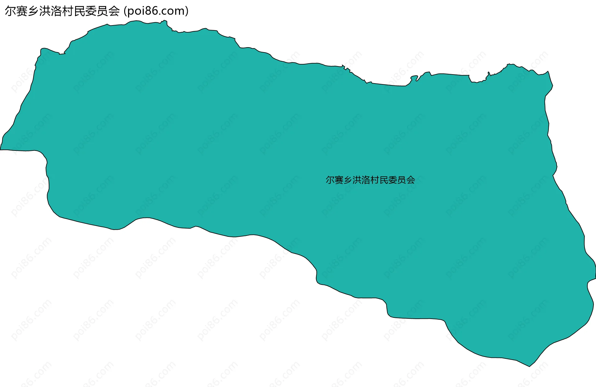 尔赛乡洪洛村民委员会边界地图