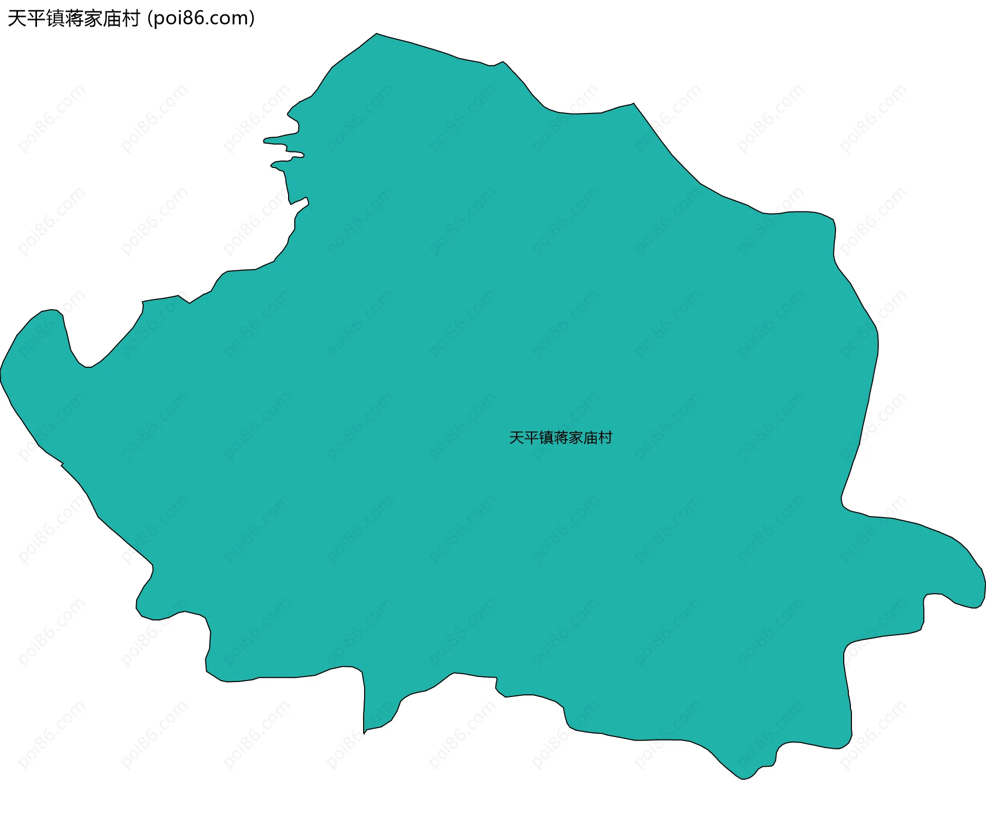 天平镇蒋家庙村边界地图