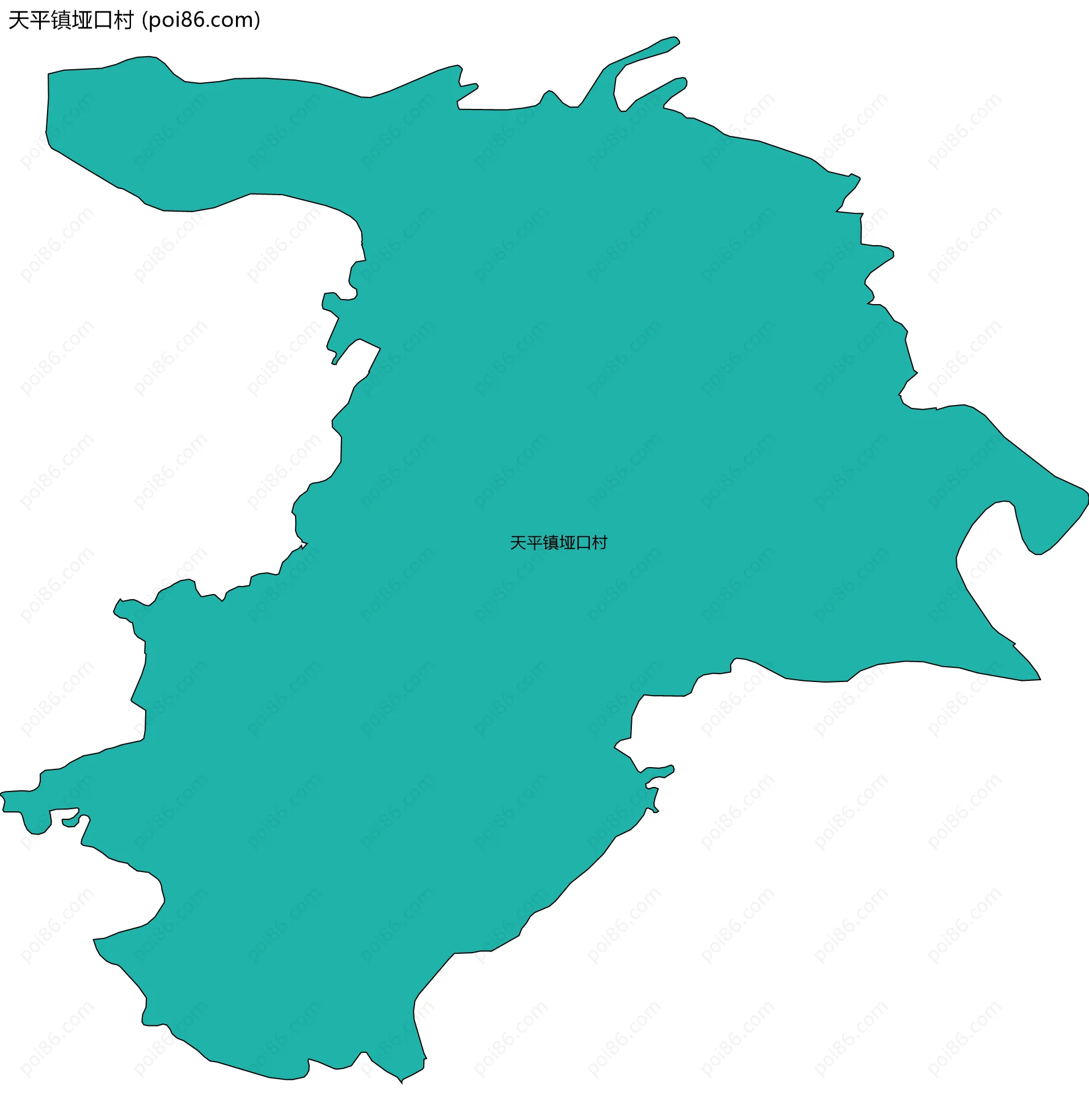 天平镇垭口村边界地图