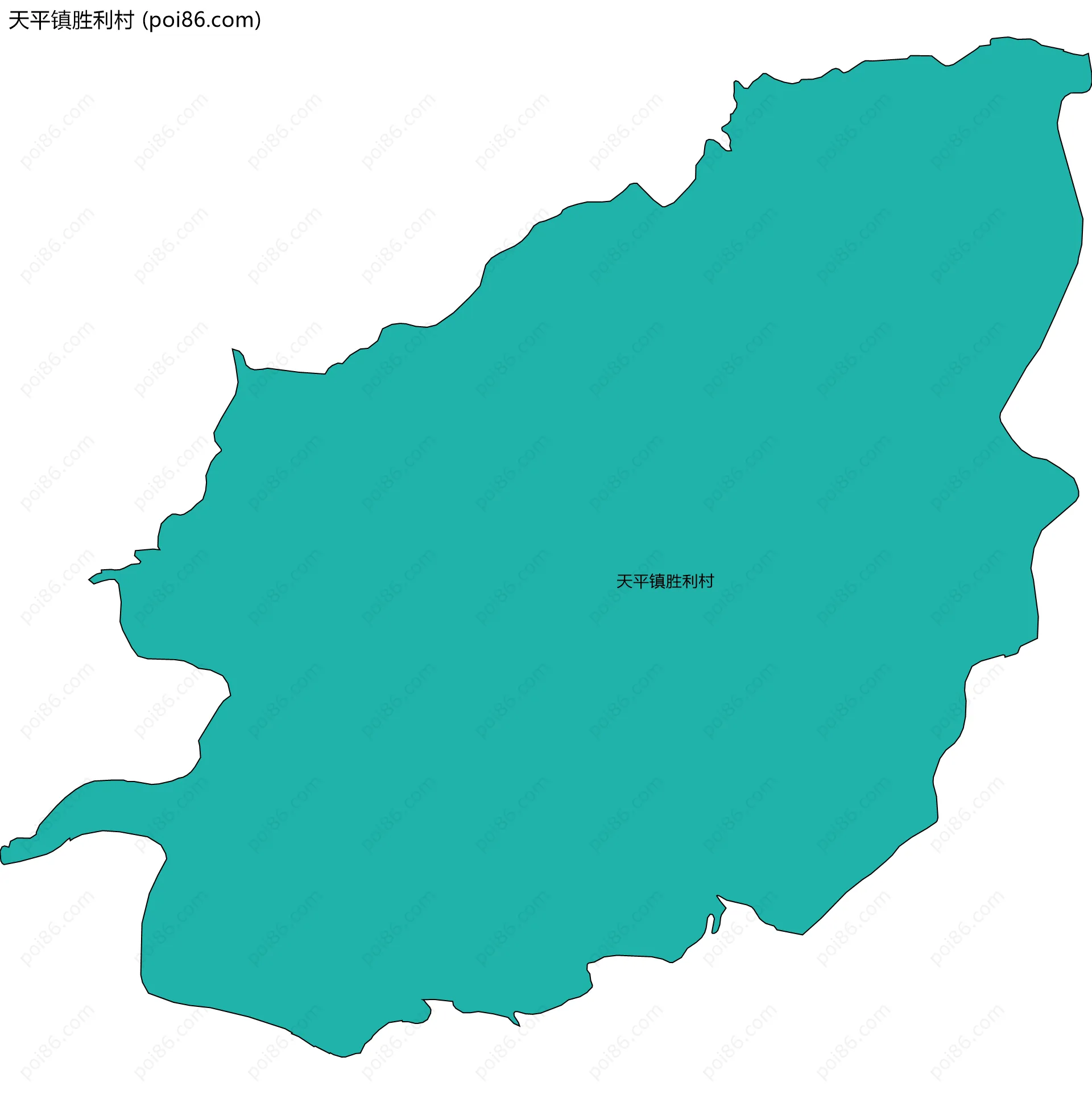 天平镇胜利村边界地图