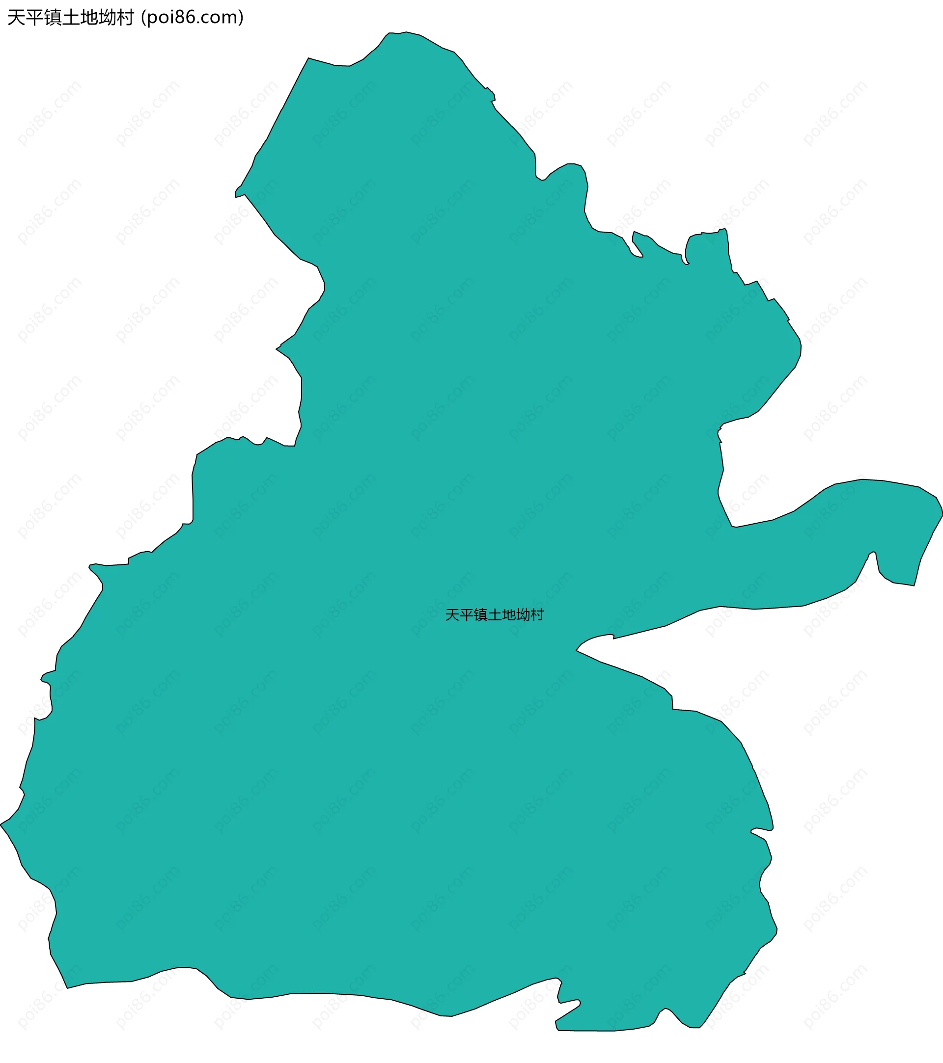 天平镇土地坳村边界地图