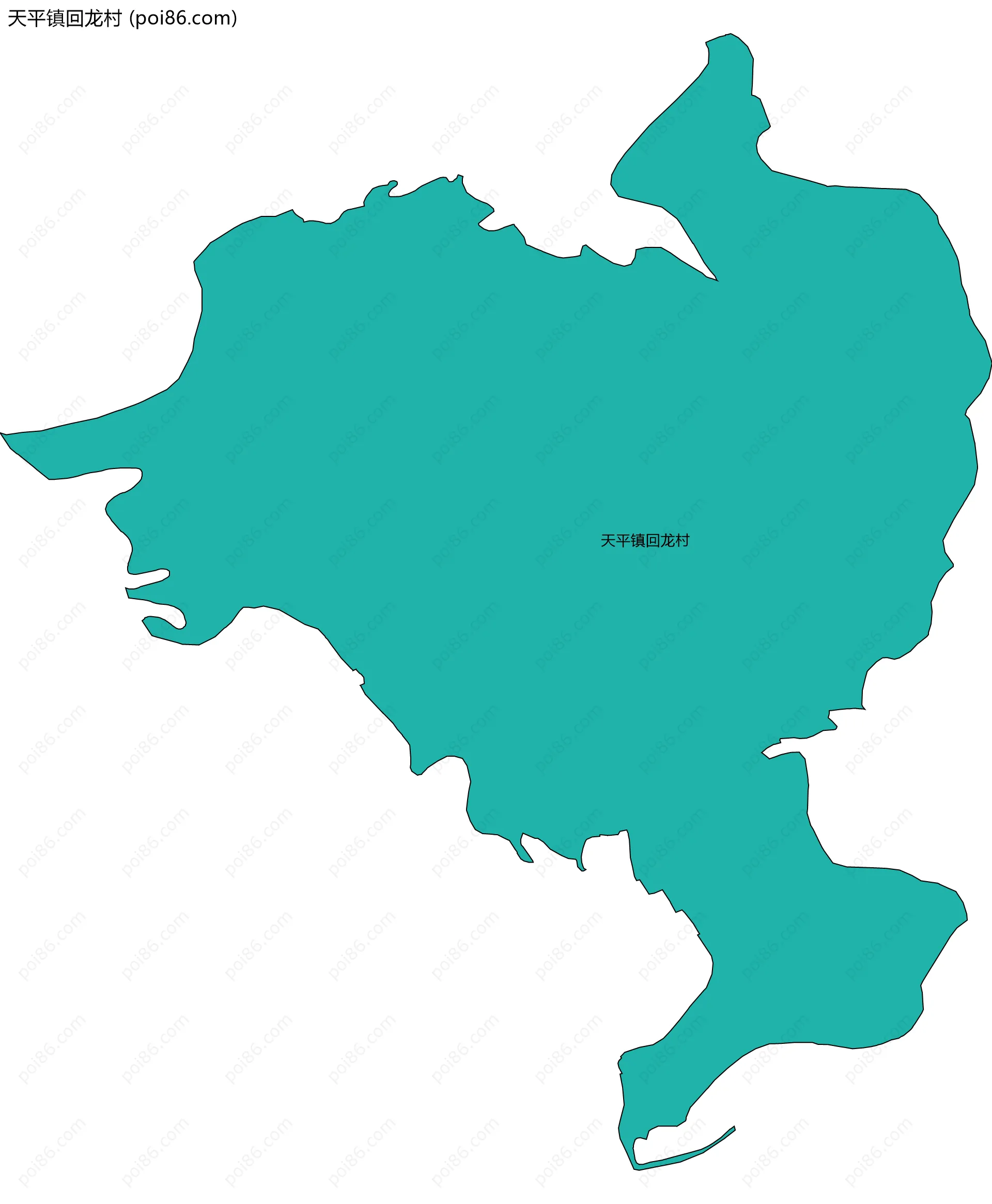 天平镇回龙村边界地图