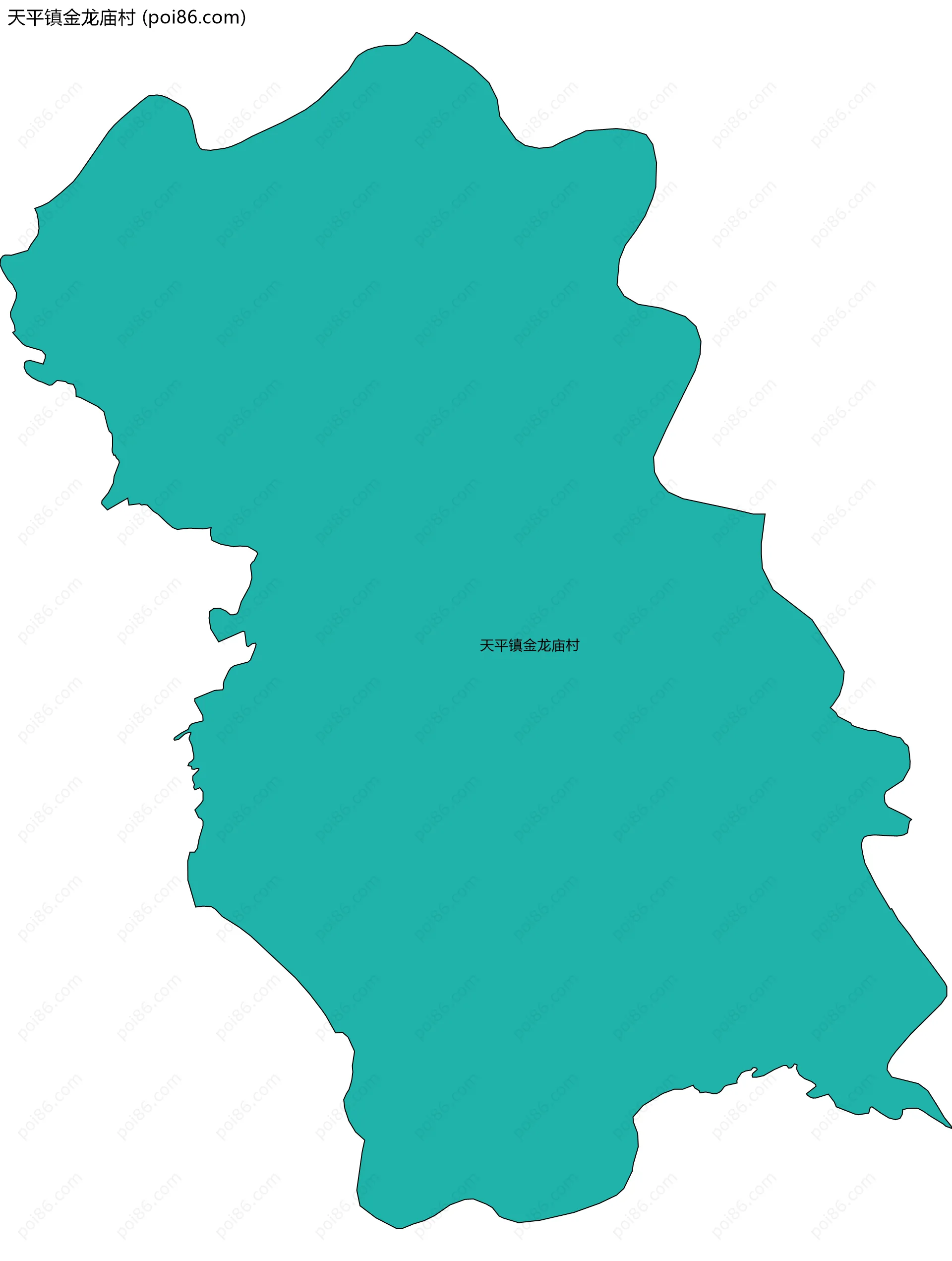 天平镇金龙庙村边界地图