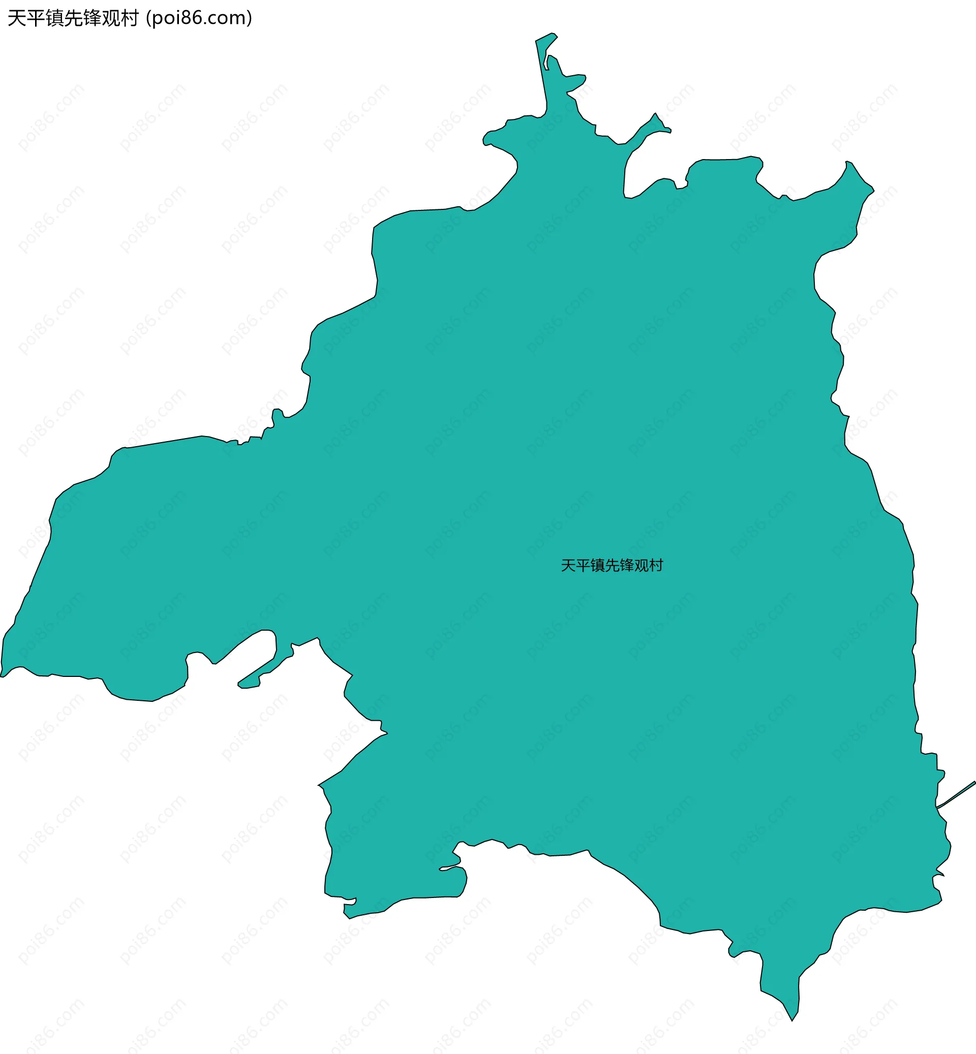天平镇先锋观村边界地图