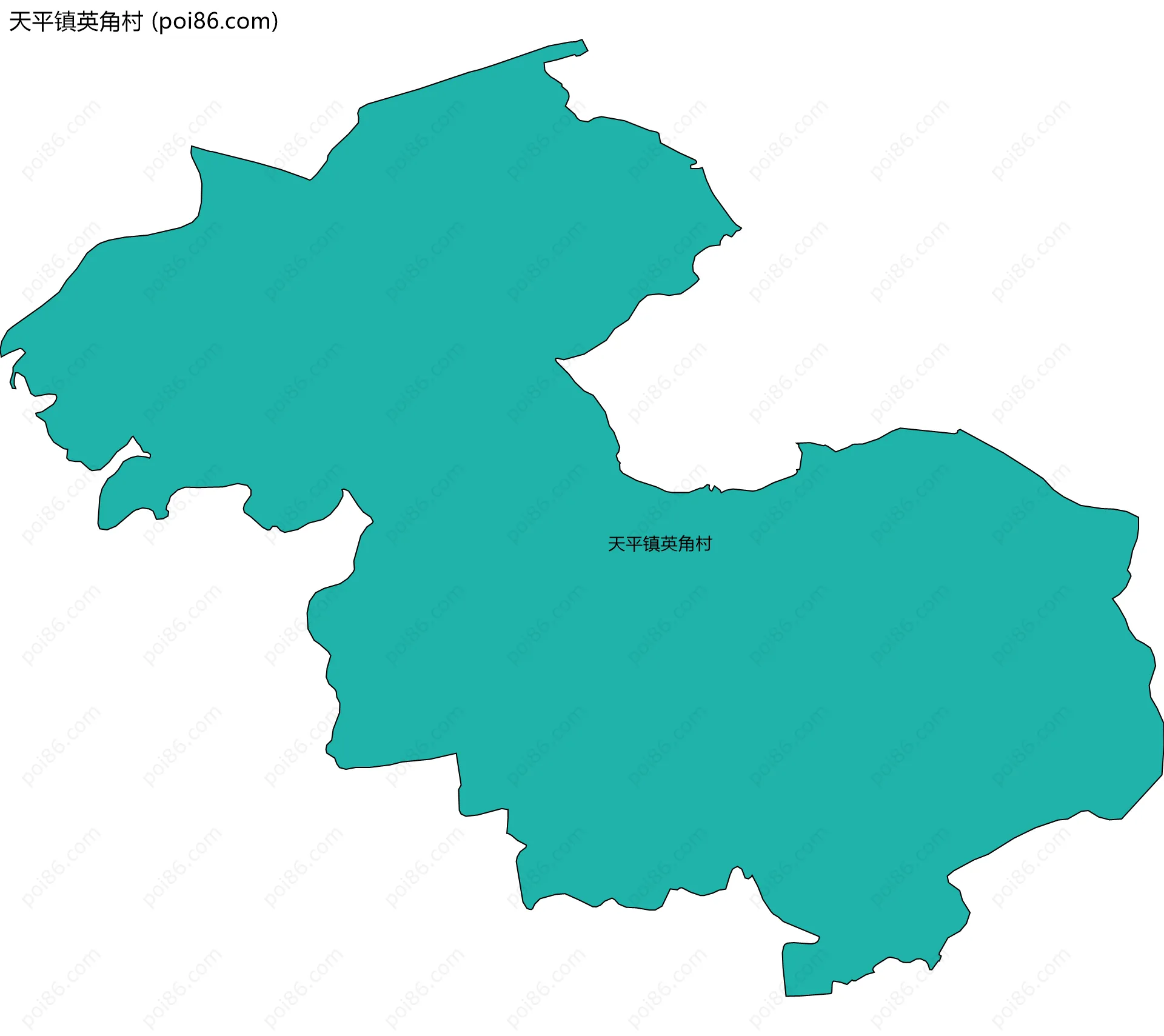 天平镇英角村边界地图