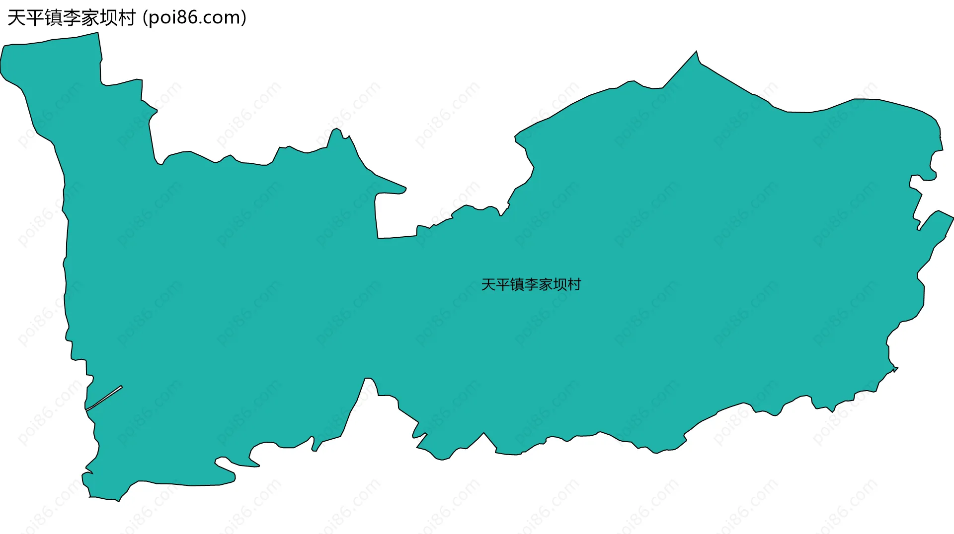 天平镇李家坝村边界地图