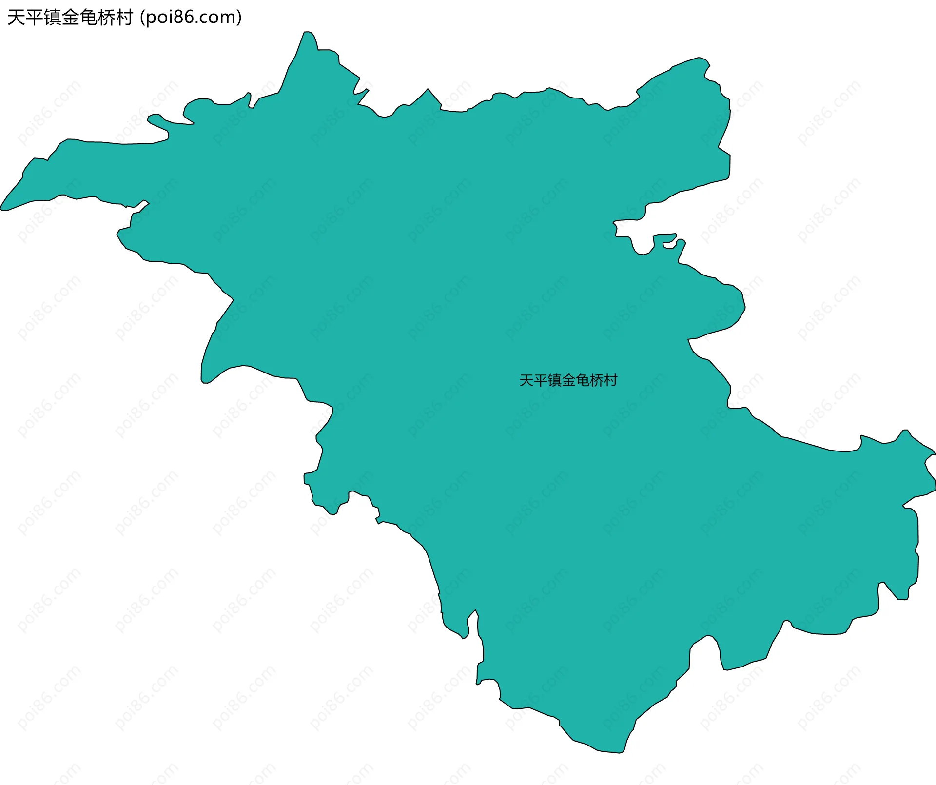 天平镇金龟桥村边界地图