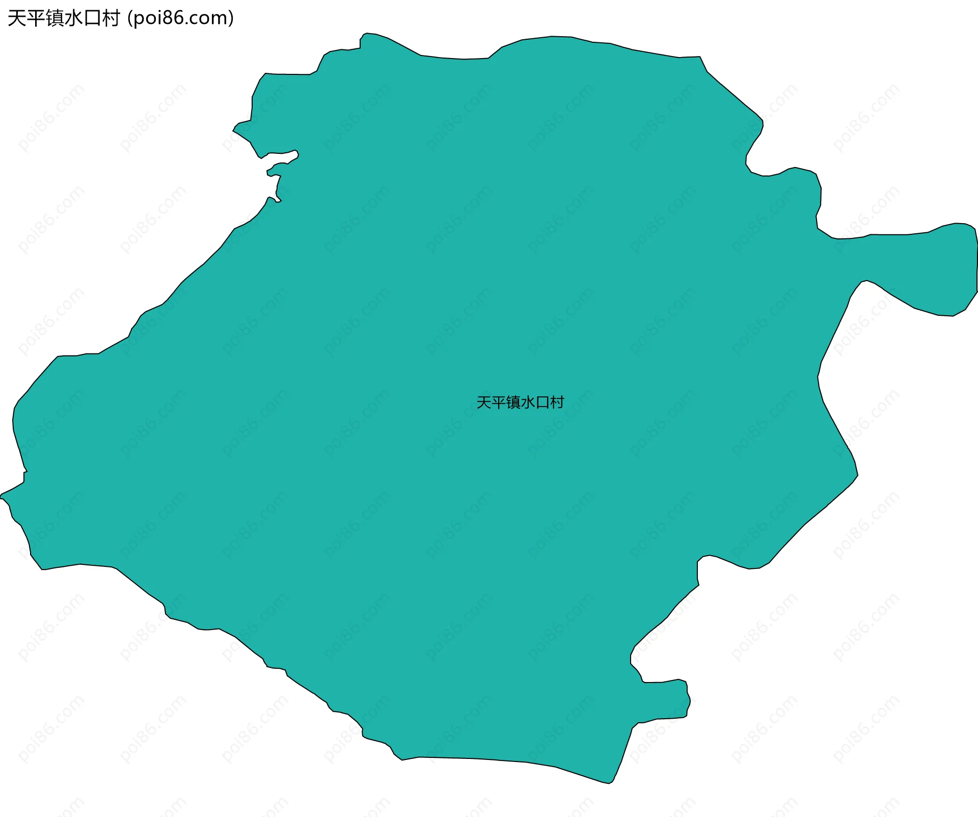 天平镇水口村边界地图