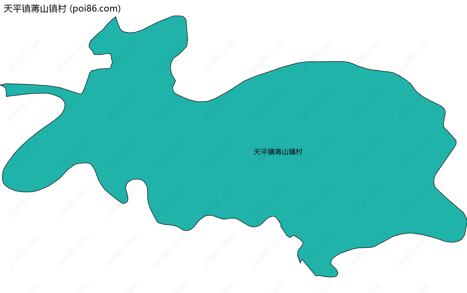 天平镇蒋山镇村边界地图