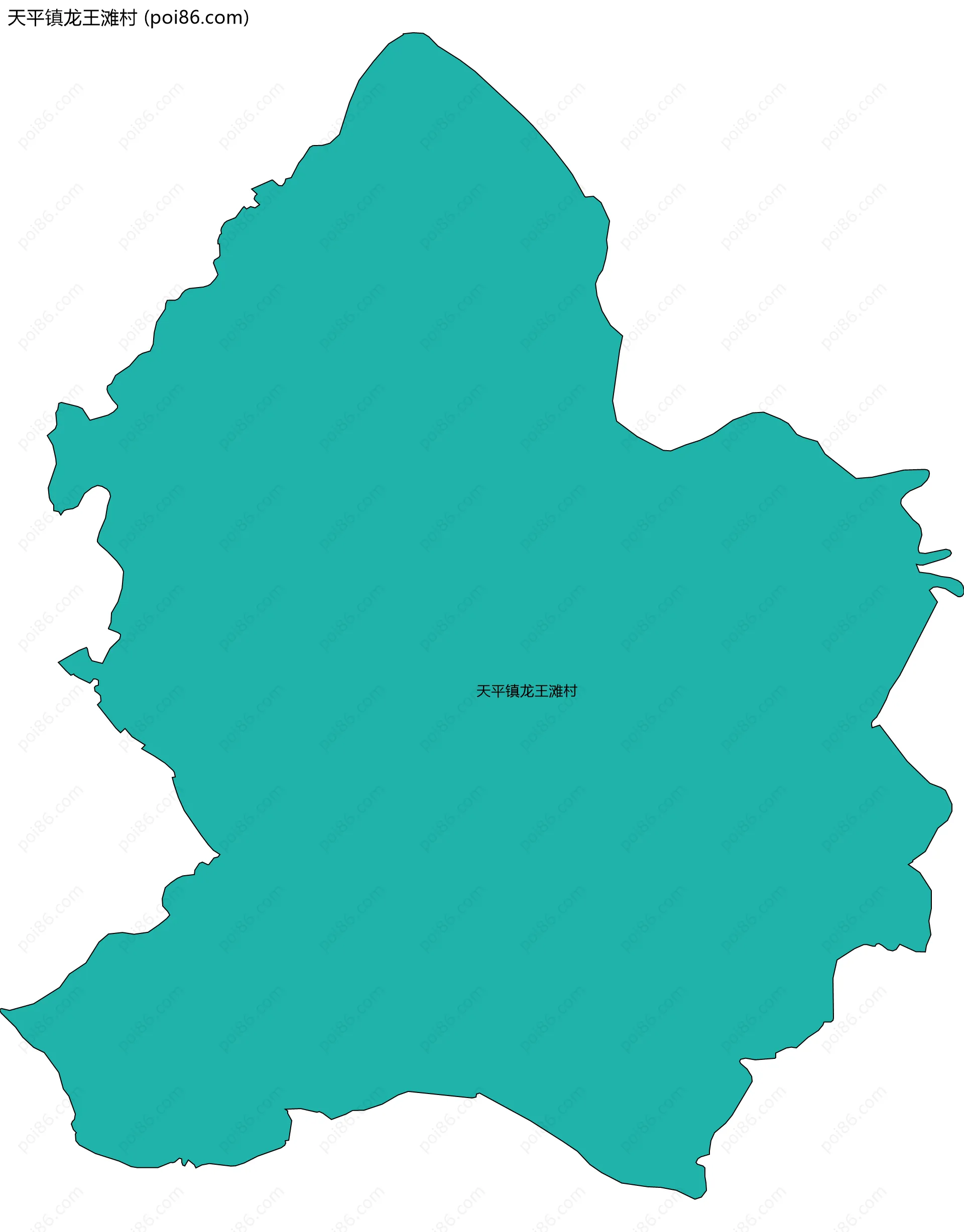 天平镇龙王滩村边界地图
