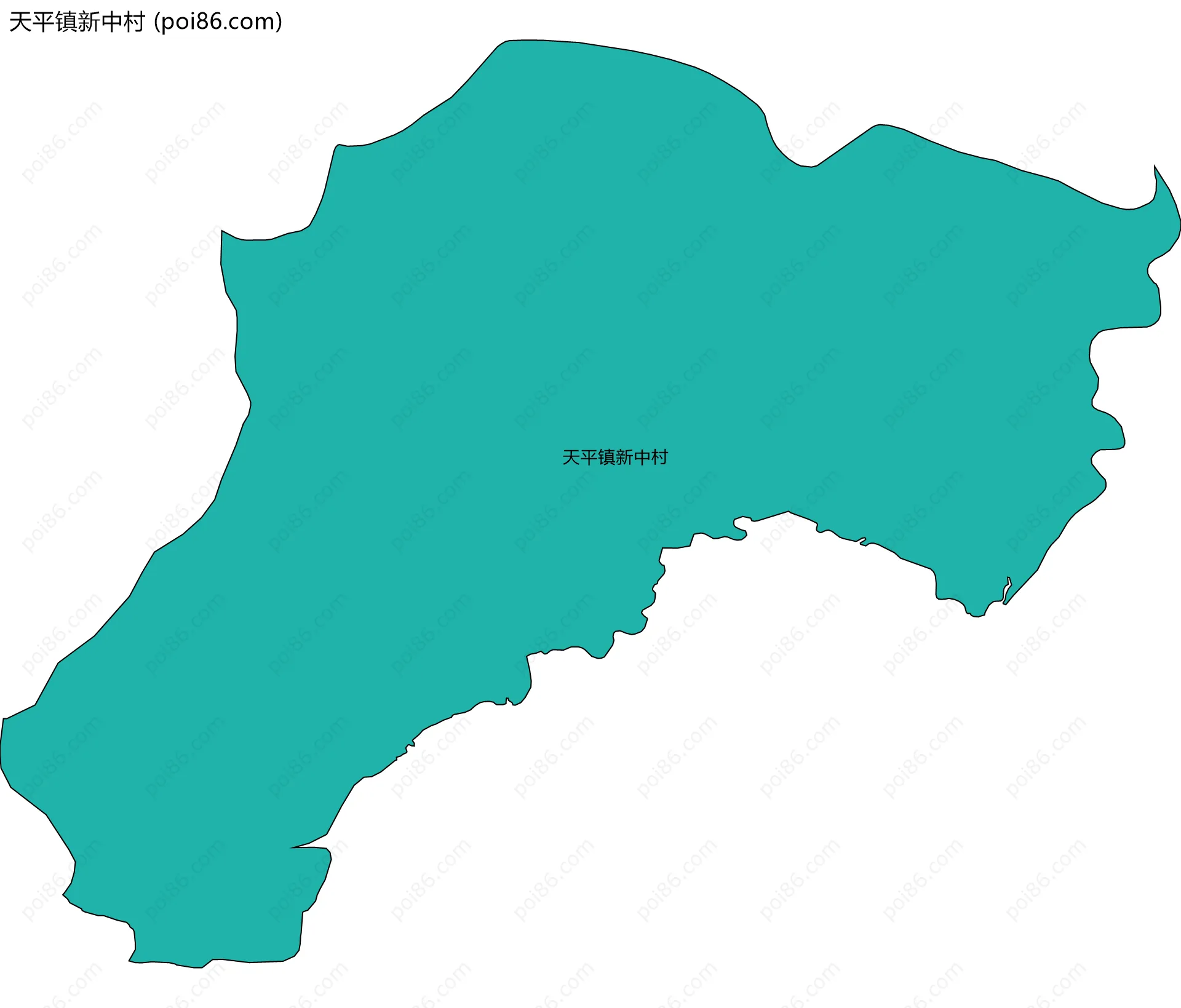 天平镇新中村边界地图
